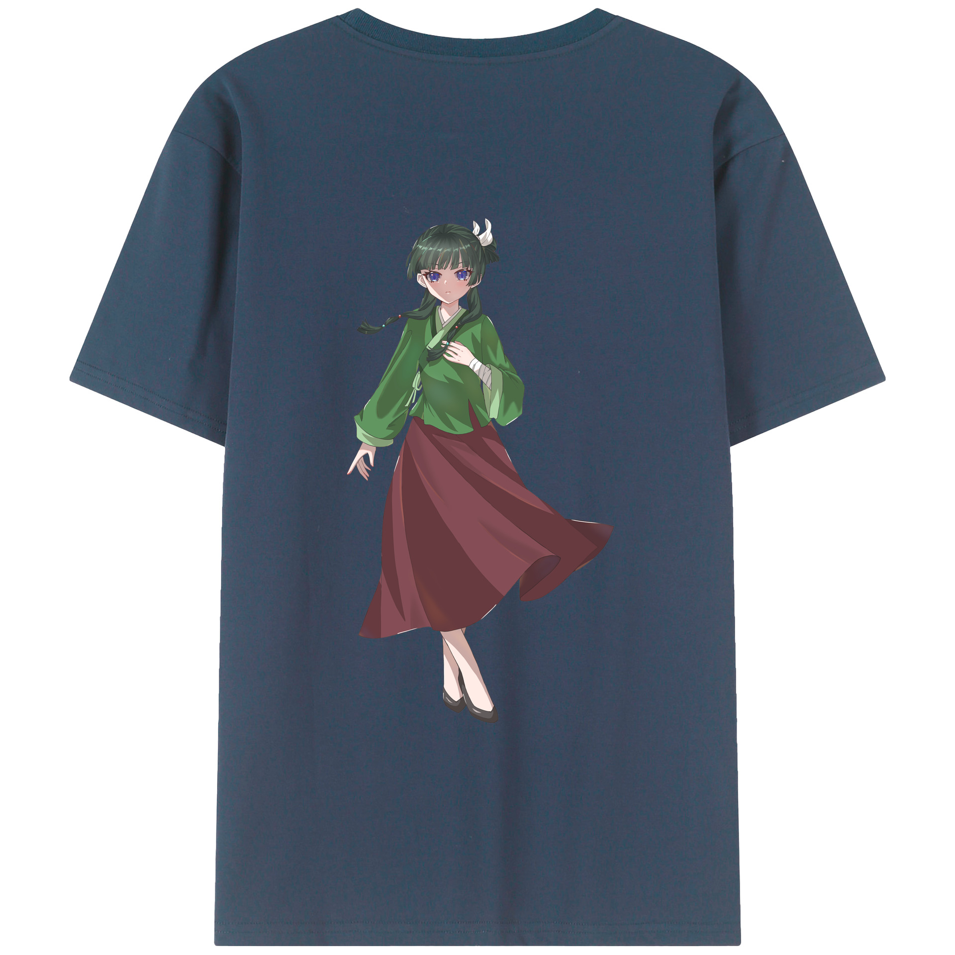 （画像用） 薬屋のひとりごと The Apothecary Diaries 綿100％ メンズ半袖Tシャツ（バックプリント） 通気性
