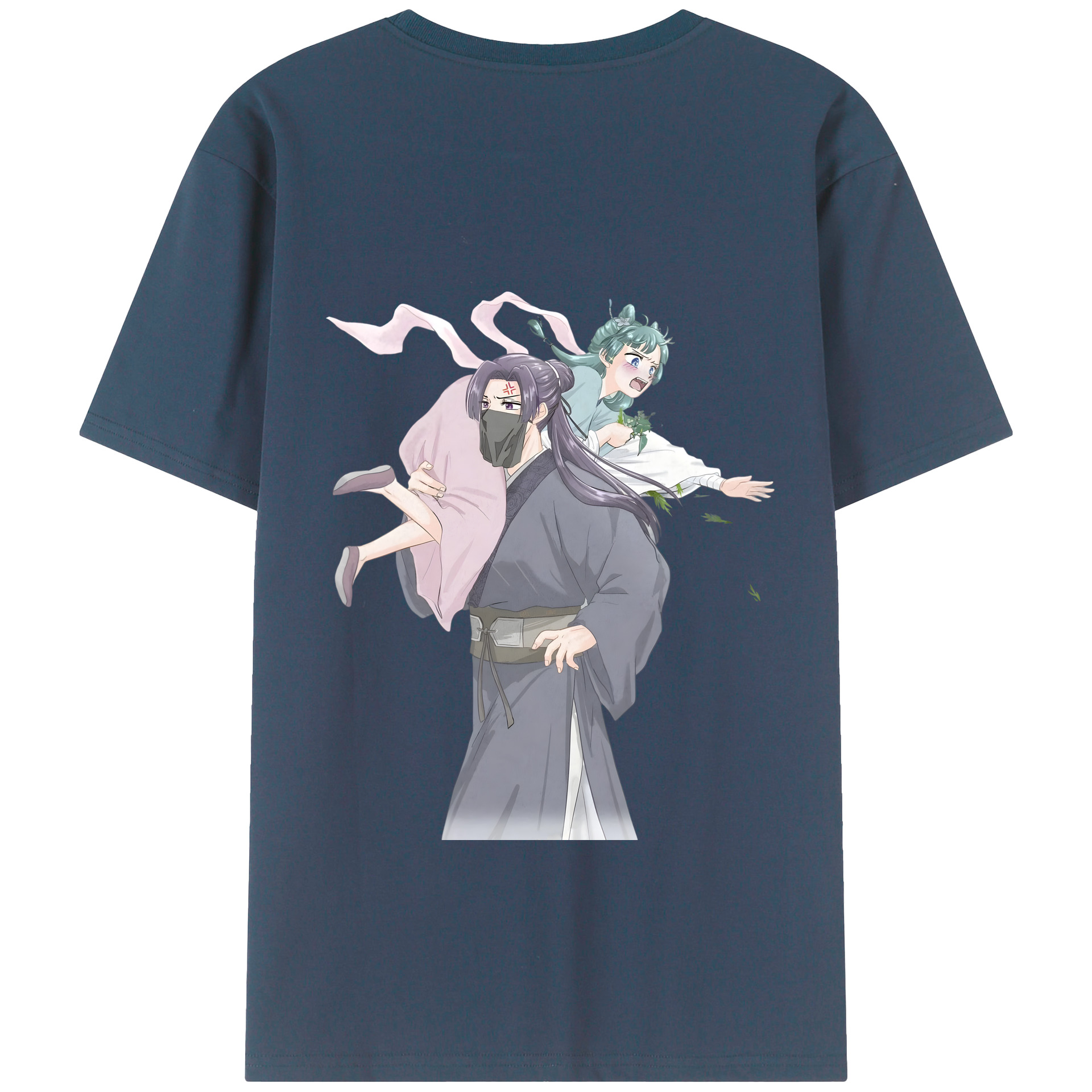 （画像用） 薬屋のひとりごと The Apothecary Diaries 綿100％ メンズ半袖Tシャツ（バックプリント） 通気性