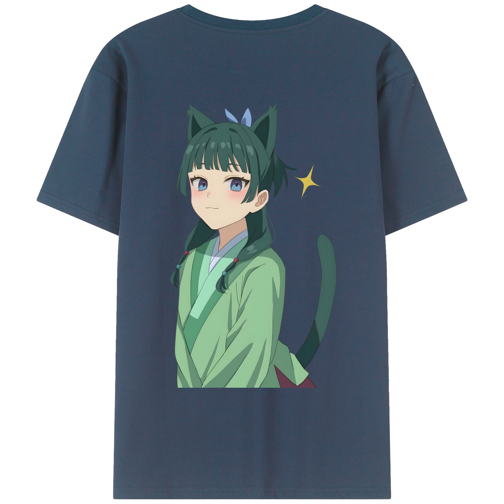 （画像用） 薬屋のひとりごと The Apothecary Diaries 綿100％ メンズ半袖Tシャツ（バックプリント） 通気性