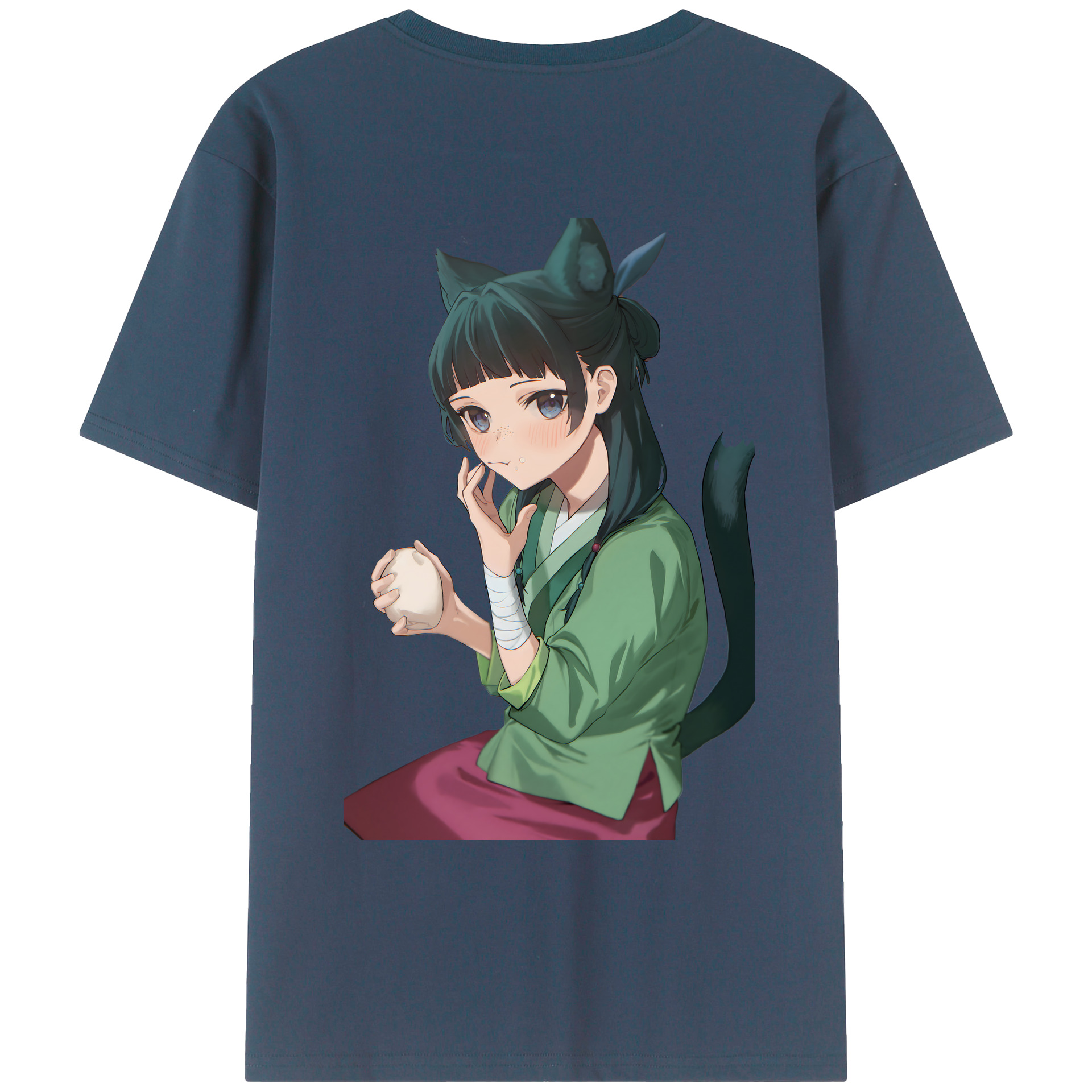 （画像用） 薬屋のひとりごと The Apothecary Diaries 綿100％ メンズ半袖Tシャツ（バックプリント） 通気性