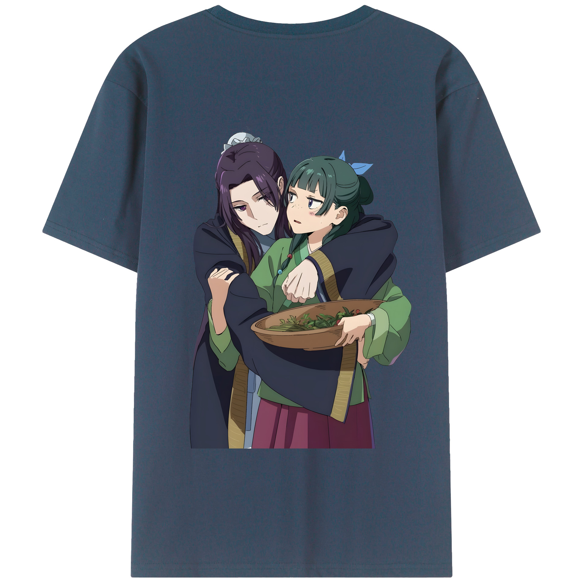 （画像用） 薬屋のひとりごと The Apothecary Diaries 綿100％ メンズ半袖Tシャツ（バックプリント） 通気性
