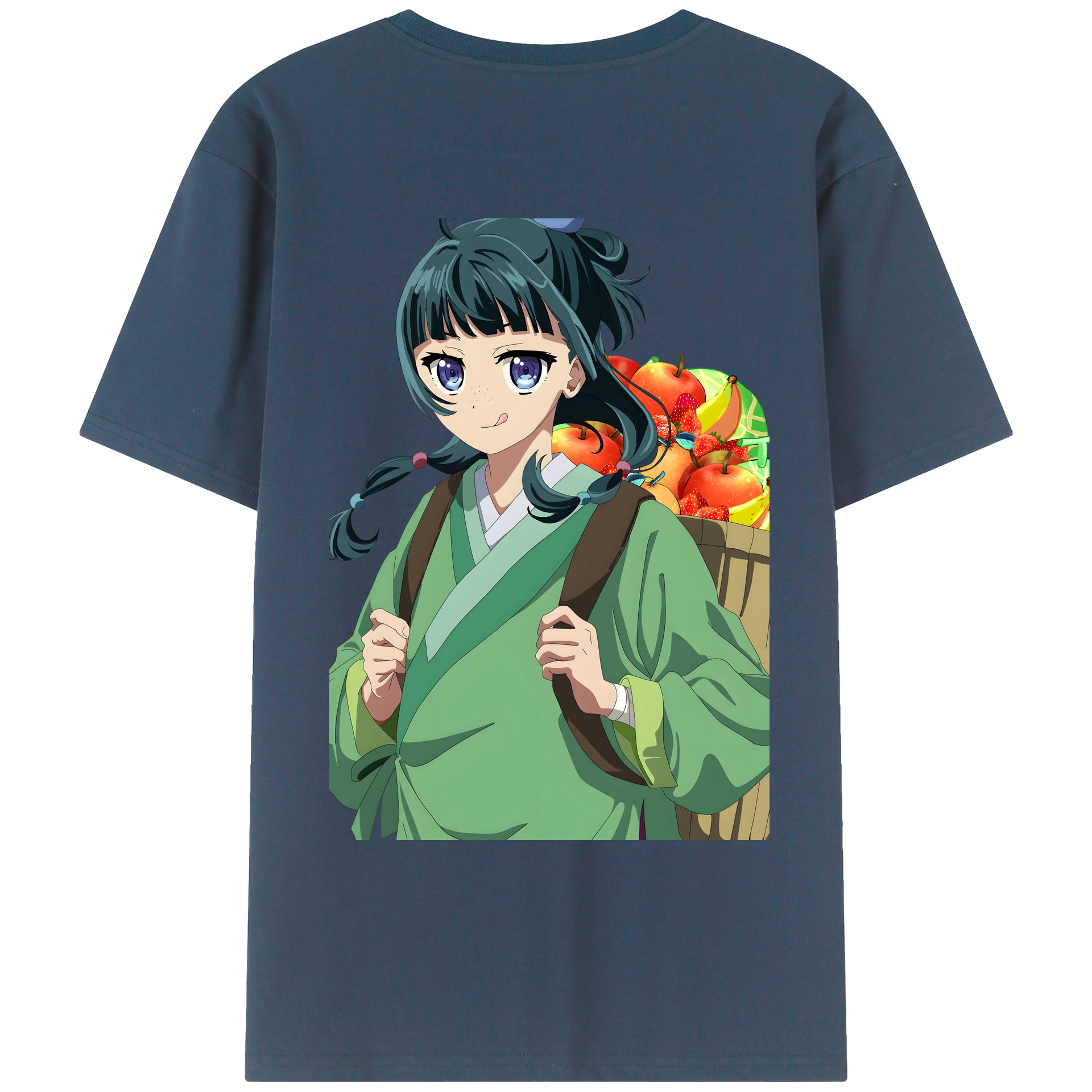 （画像用） 薬屋のひとりごと The Apothecary Diaries 綿100％ メンズ半袖Tシャツ（バックプリント） 通気性