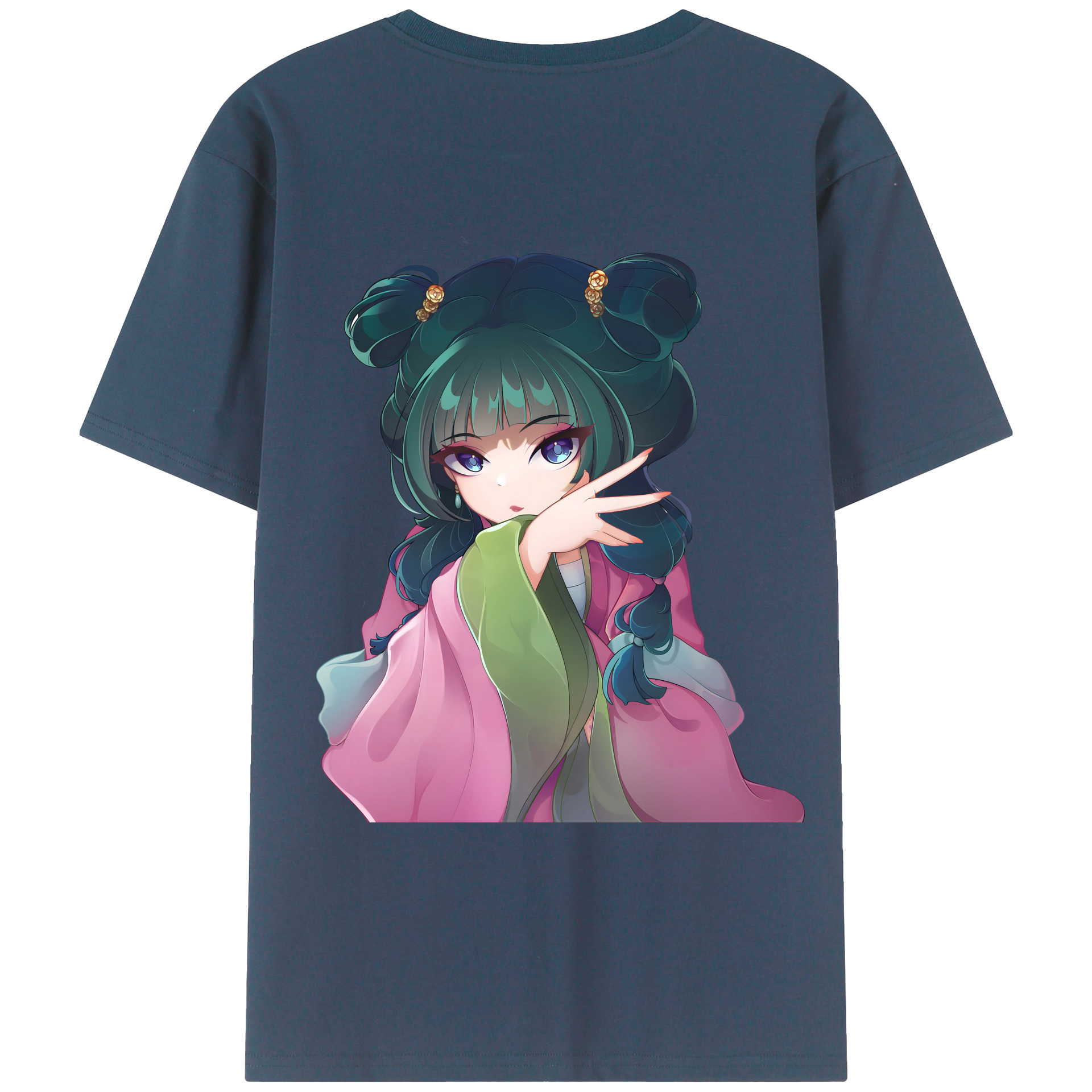 （画像用） 薬屋のひとりごと The Apothecary Diaries 綿100％ メンズ半袖Tシャツ（バックプリント） 通気性