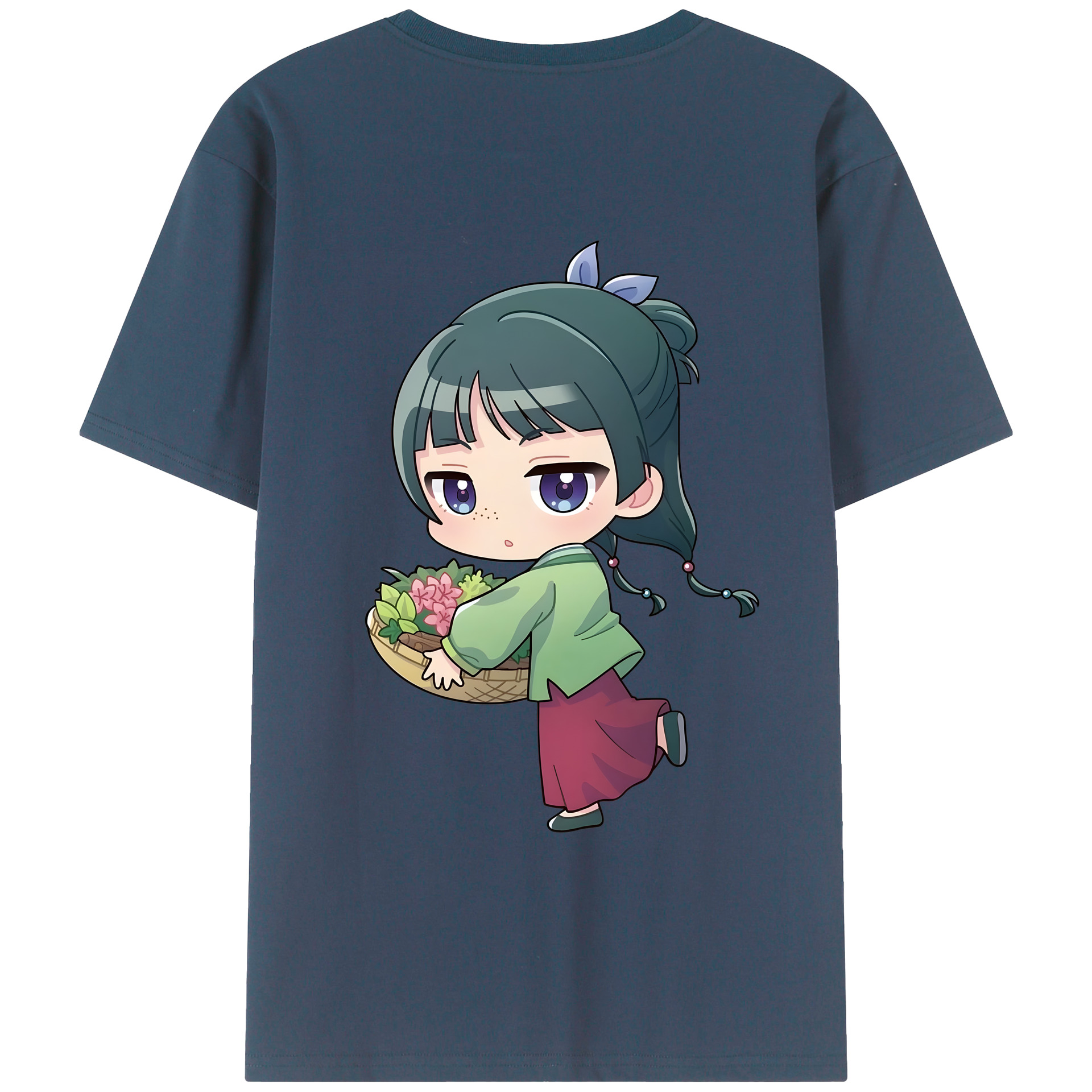 （画像用） 薬屋のひとりごと The Apothecary Diaries 綿100％ メンズ半袖Tシャツ（バックプリント） 通気性