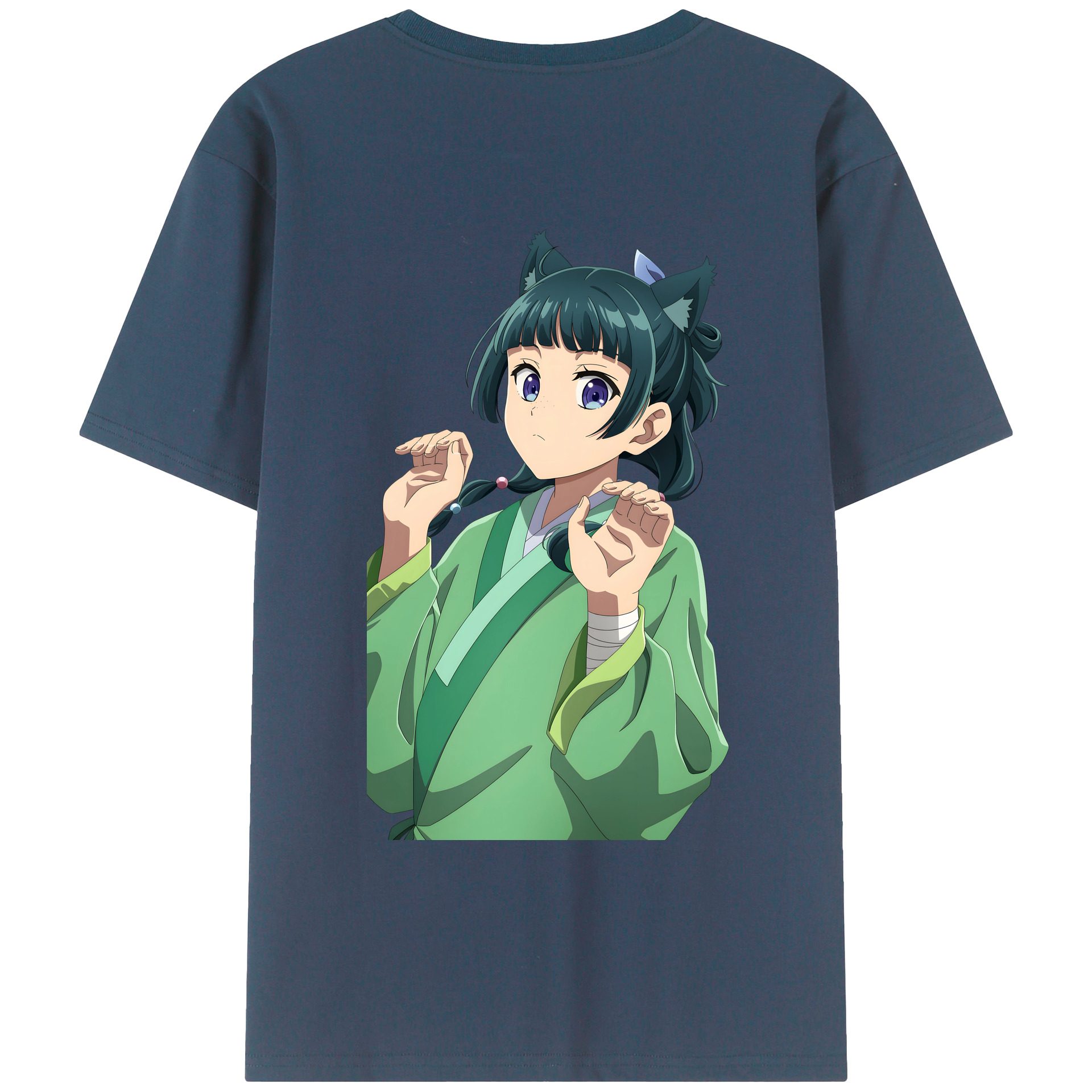 （画像用） 薬屋のひとりごと The Apothecary Diaries 綿100％ メンズ半袖Tシャツ（バックプリント） 通気性