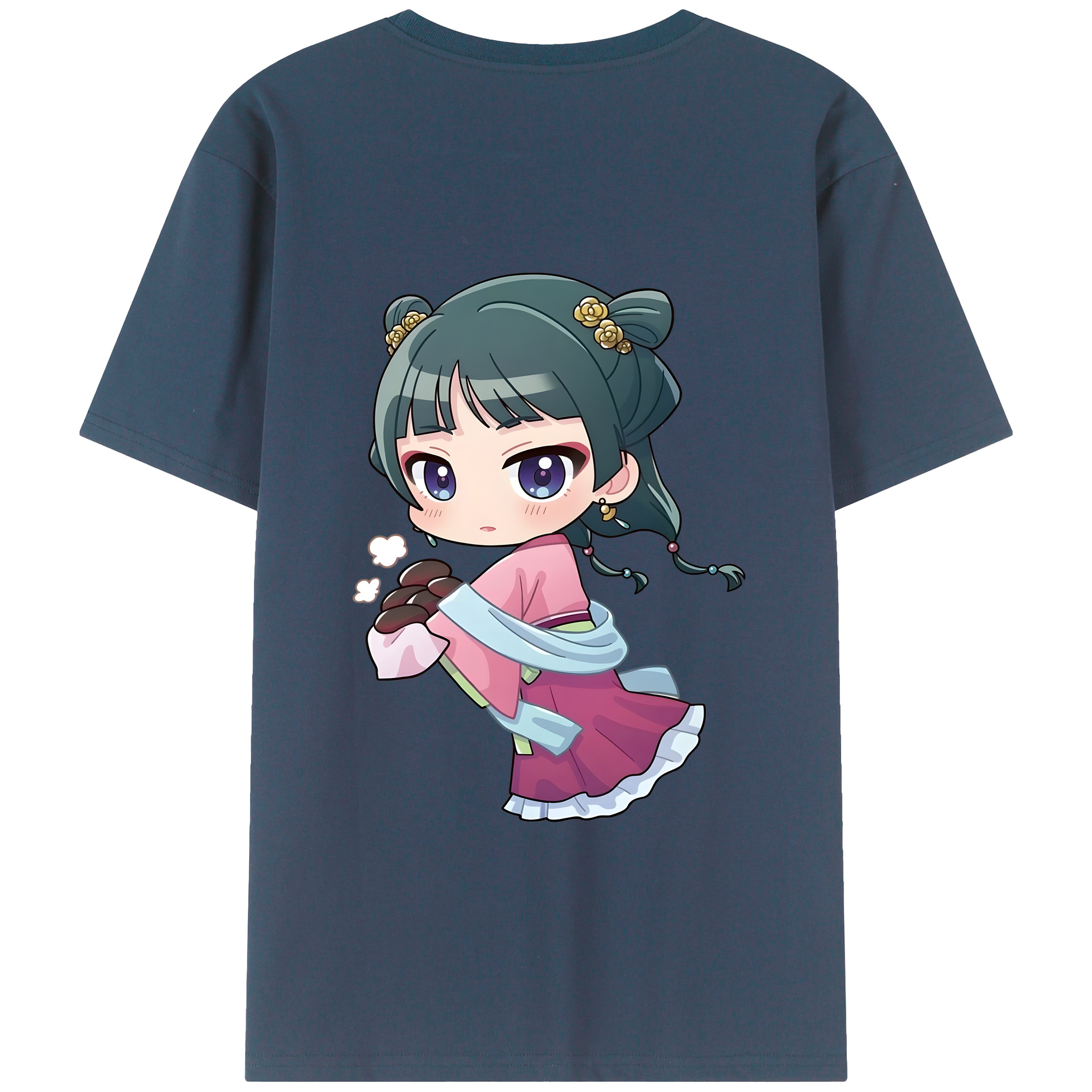（画像用） 薬屋のひとりごと The Apothecary Diaries 綿100％ メンズ半袖Tシャツ（バックプリント） 通気性