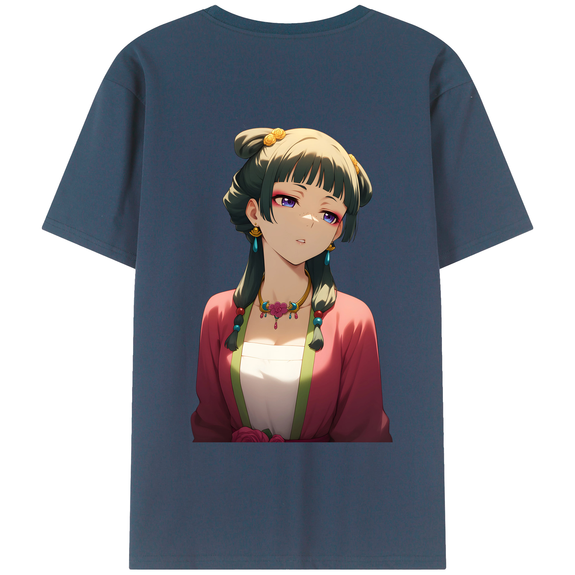 （画像用） 薬屋のひとりごと The Apothecary Diaries 綿100％ メンズ半袖Tシャツ（バックプリント） 通気性