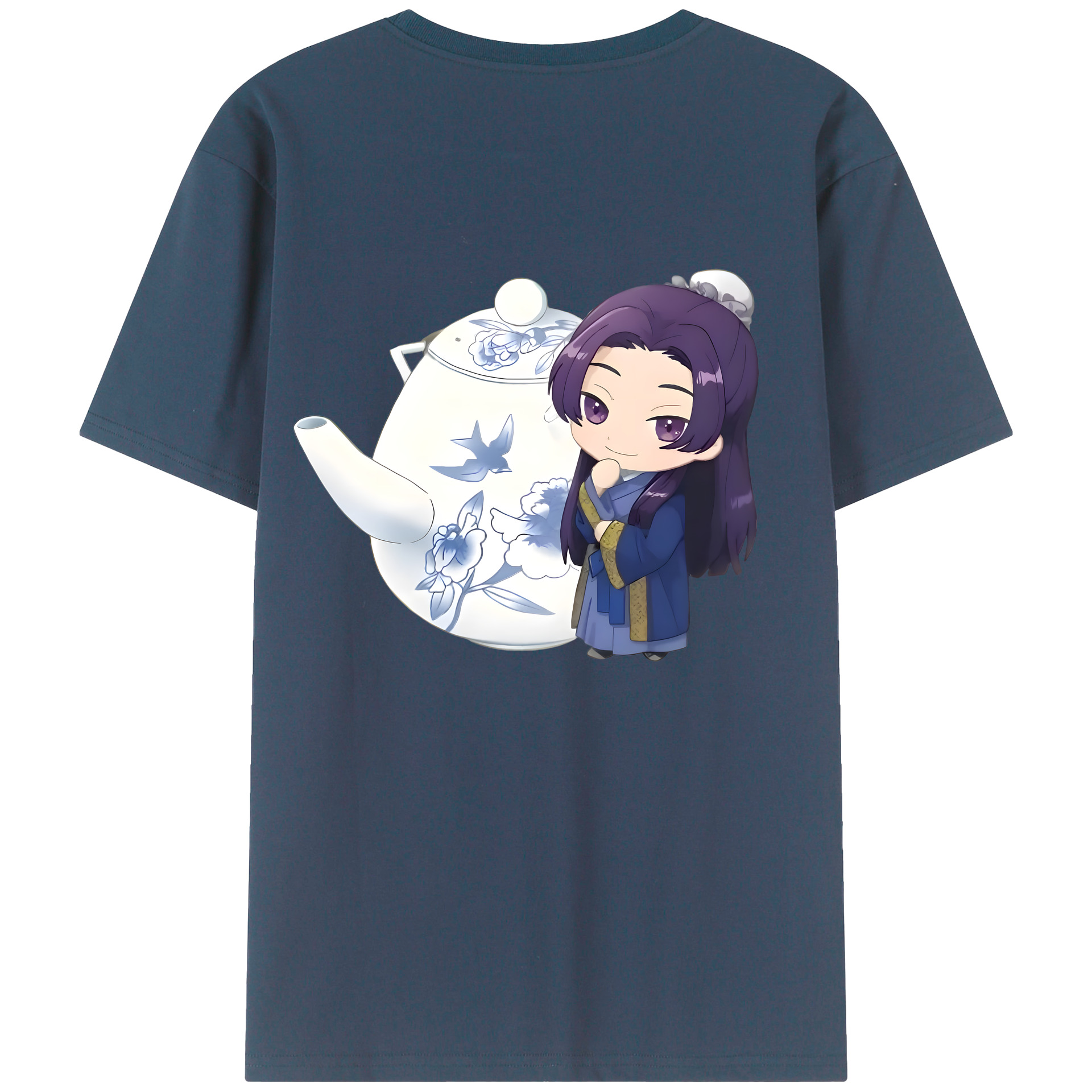 （画像用） 薬屋のひとりごと The Apothecary Diaries 綿100％ メンズ半袖Tシャツ（バックプリント） 通気性