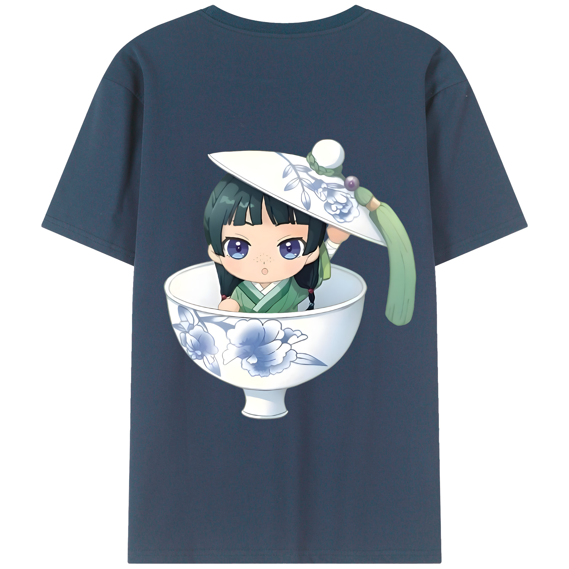 （画像用） 薬屋のひとりごと The Apothecary Diaries 綿100％ メンズ半袖Tシャツ（バックプリント） 通気性