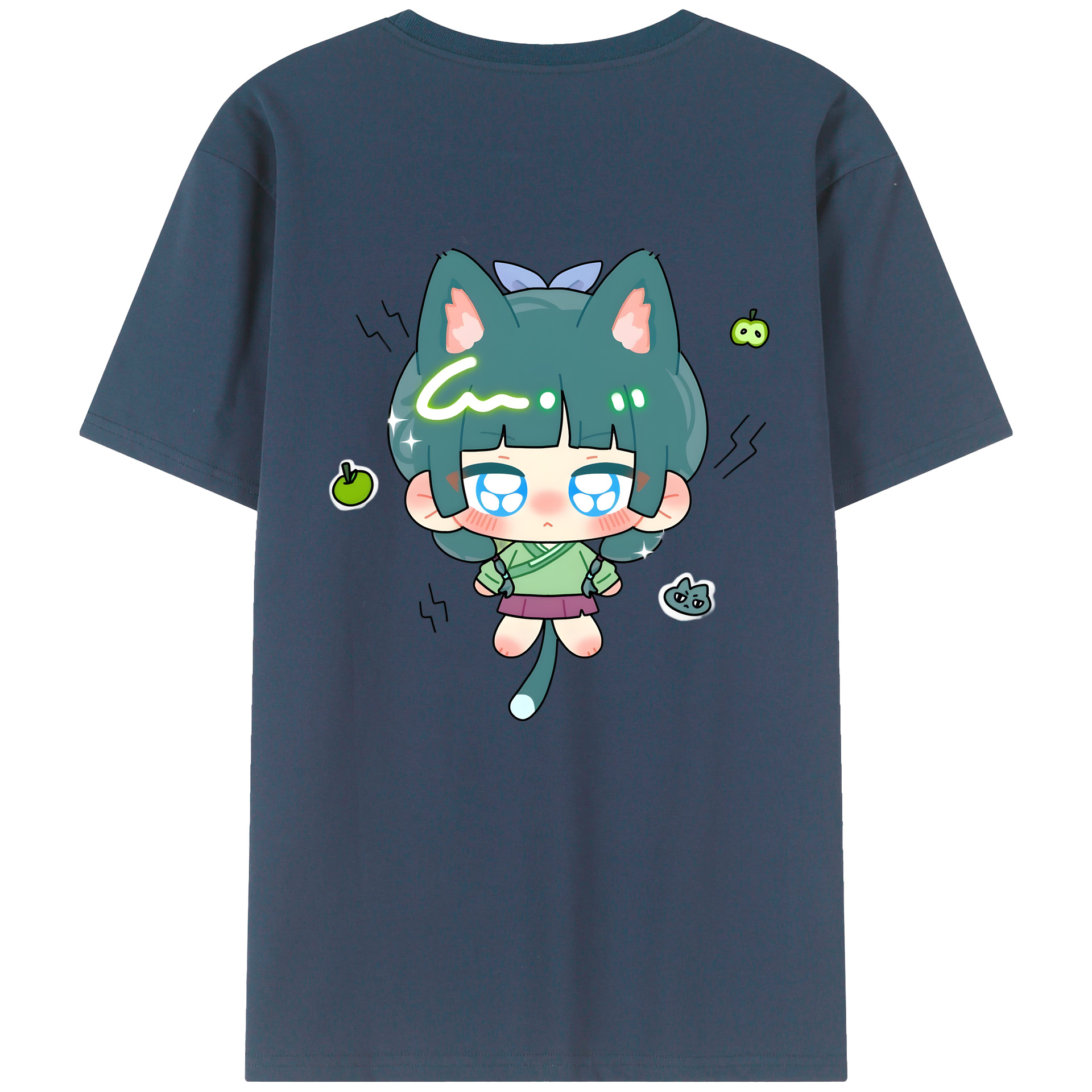 （画像用） 薬屋のひとりごと The Apothecary Diaries 綿100％ メンズ半袖Tシャツ（バックプリント） 通気性