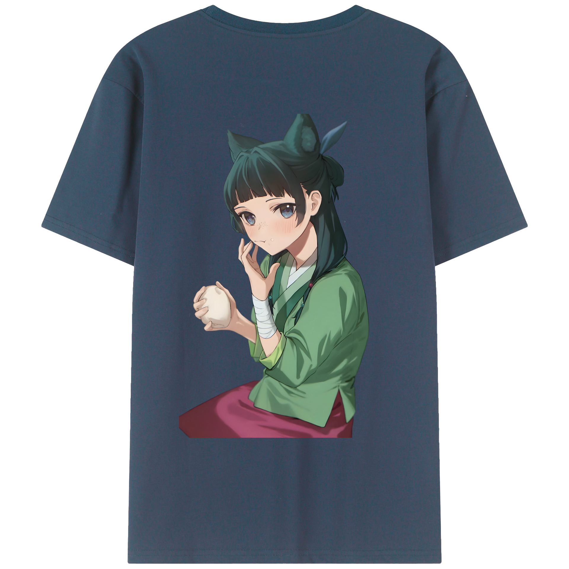 （画像用） 薬屋のひとりごと The Apothecary Diaries 綿100％ メンズ半袖Tシャツ（バックプリント） 通気性