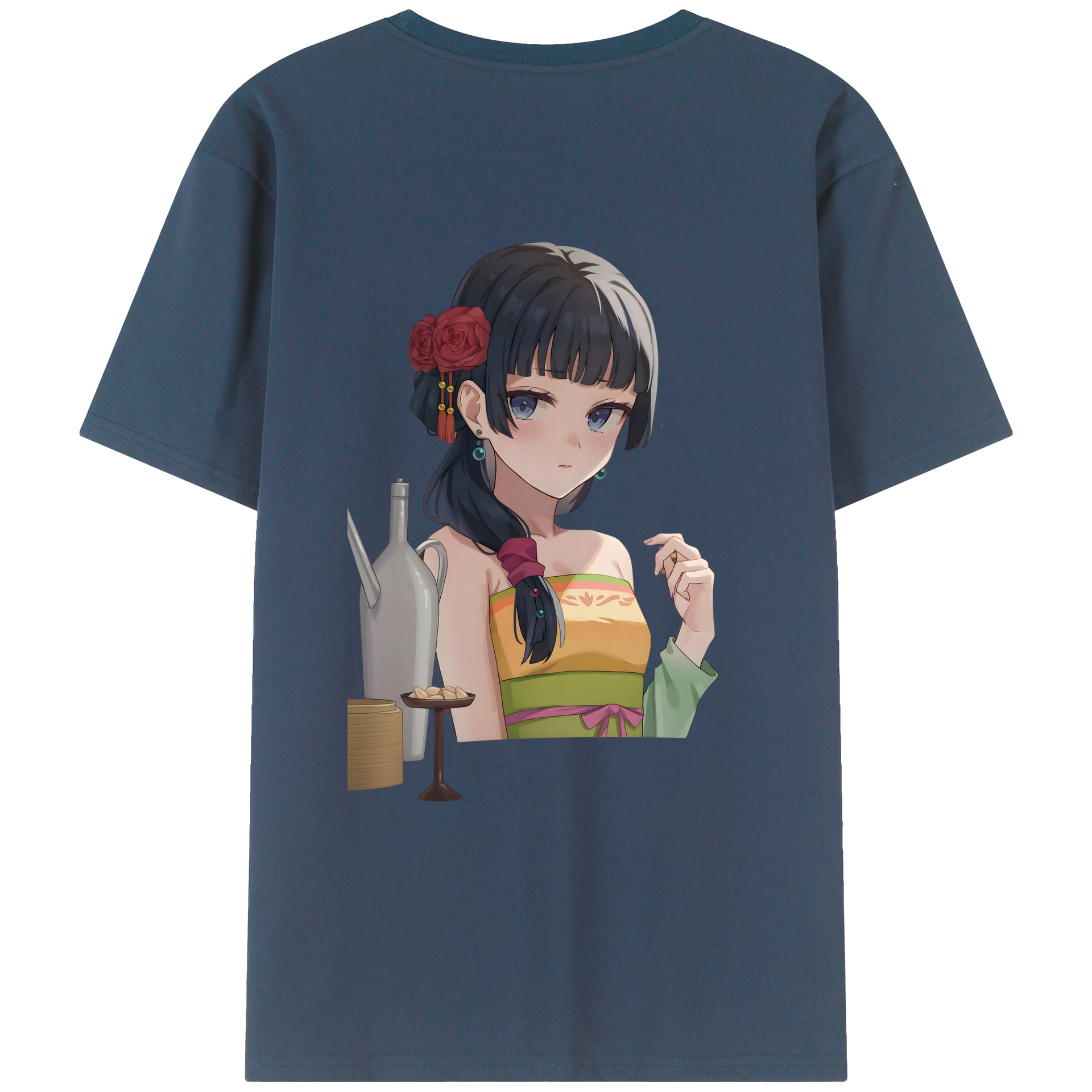 （画像用） 薬屋のひとりごと The Apothecary Diaries 綿100％ メンズ半袖Tシャツ（バックプリント） 通気性