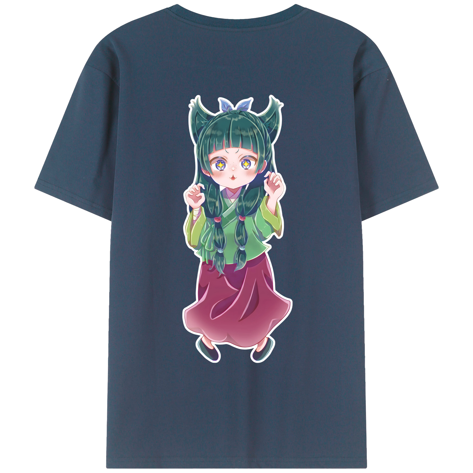 （画像用） 薬屋のひとりごと The Apothecary Diaries 綿100％ メンズ半袖Tシャツ（バックプリント） 通気性