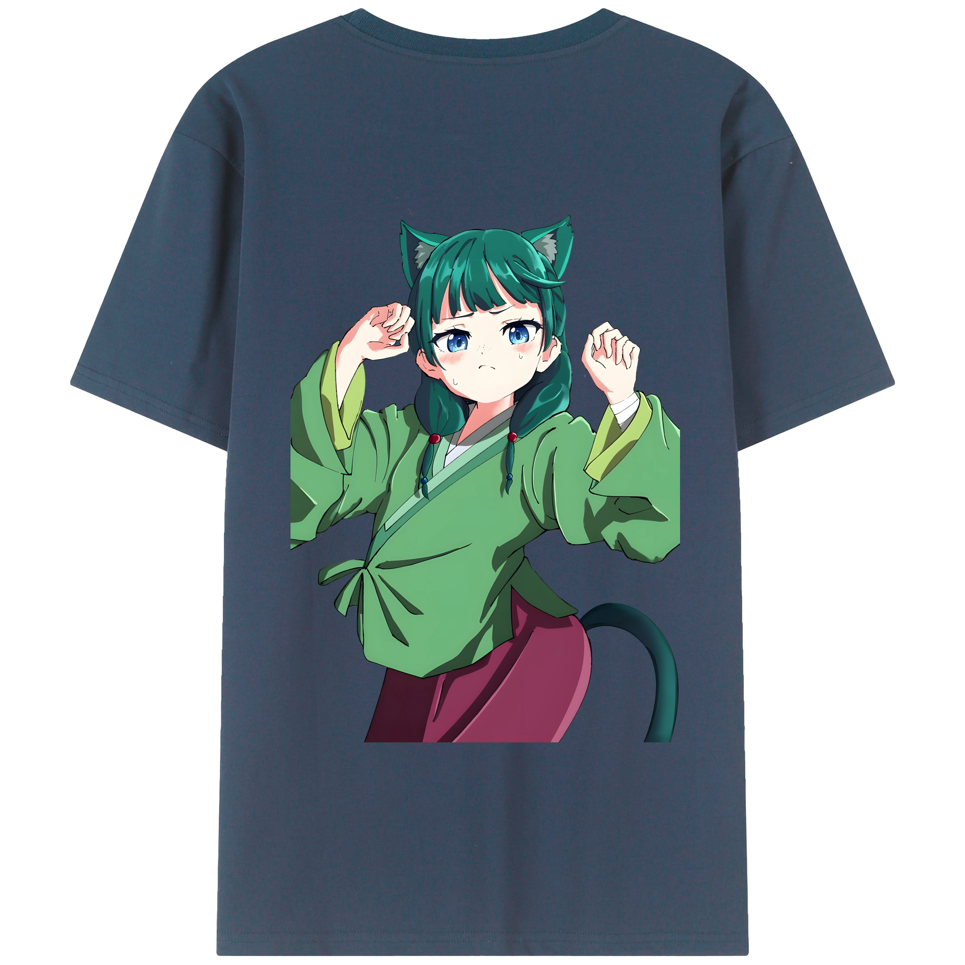 （画像用） 薬屋のひとりごと The Apothecary Diaries 綿100％ メンズ半袖Tシャツ（バックプリント） 通気性