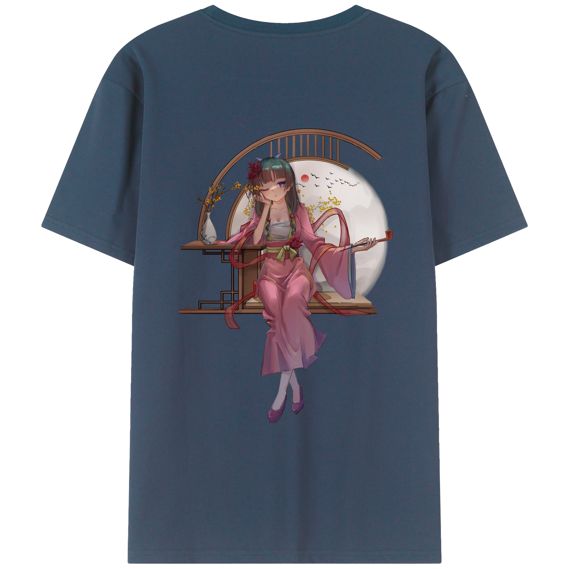 （画像用） 薬屋のひとりごと The Apothecary Diaries 綿100％ メンズ半袖Tシャツ（バックプリント） 通気性