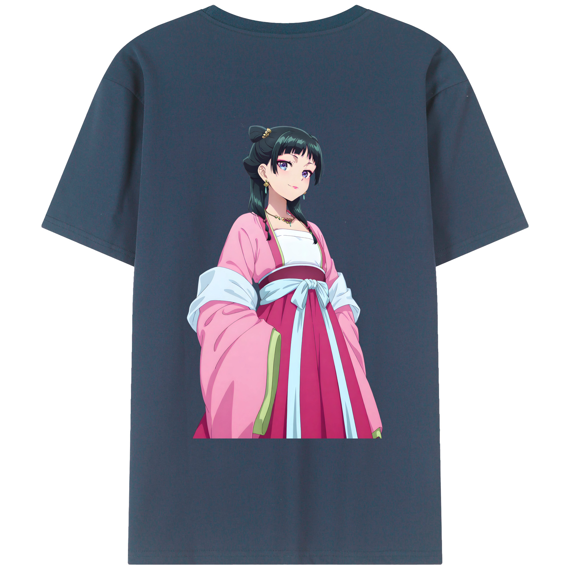 （画像用） 薬屋のひとりごと The Apothecary Diaries 綿100％ メンズ半袖Tシャツ（バックプリント） 通気性
