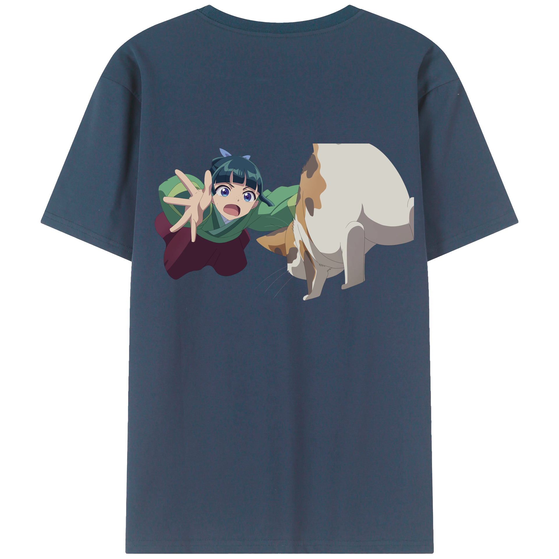 （画像用） 薬屋のひとりごと The Apothecary Diaries 綿100％ メンズ半袖Tシャツ（バックプリント） 通気性