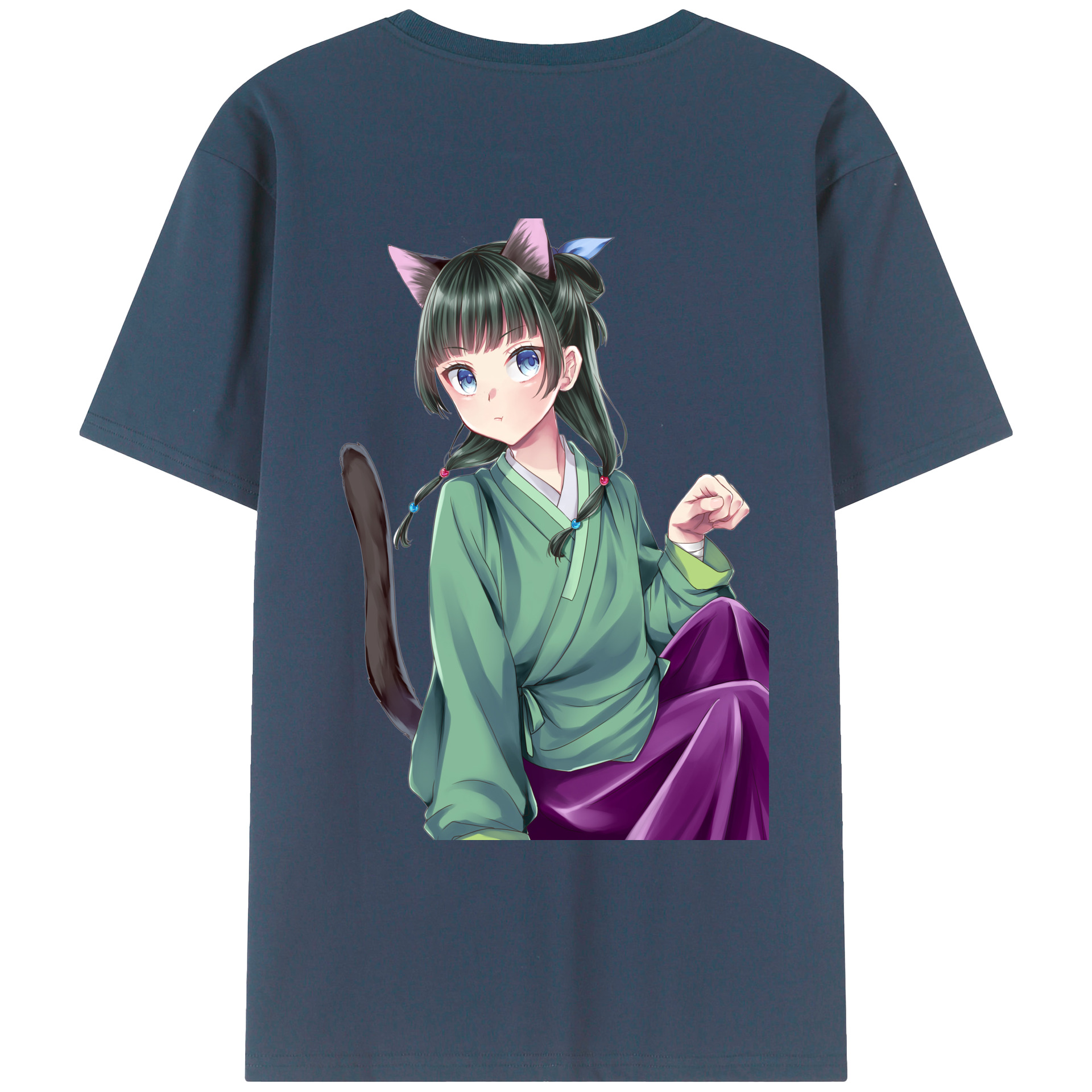 （画像用） 薬屋のひとりごと The Apothecary Diaries 綿100％ メンズ半袖Tシャツ（バックプリント） 通気性