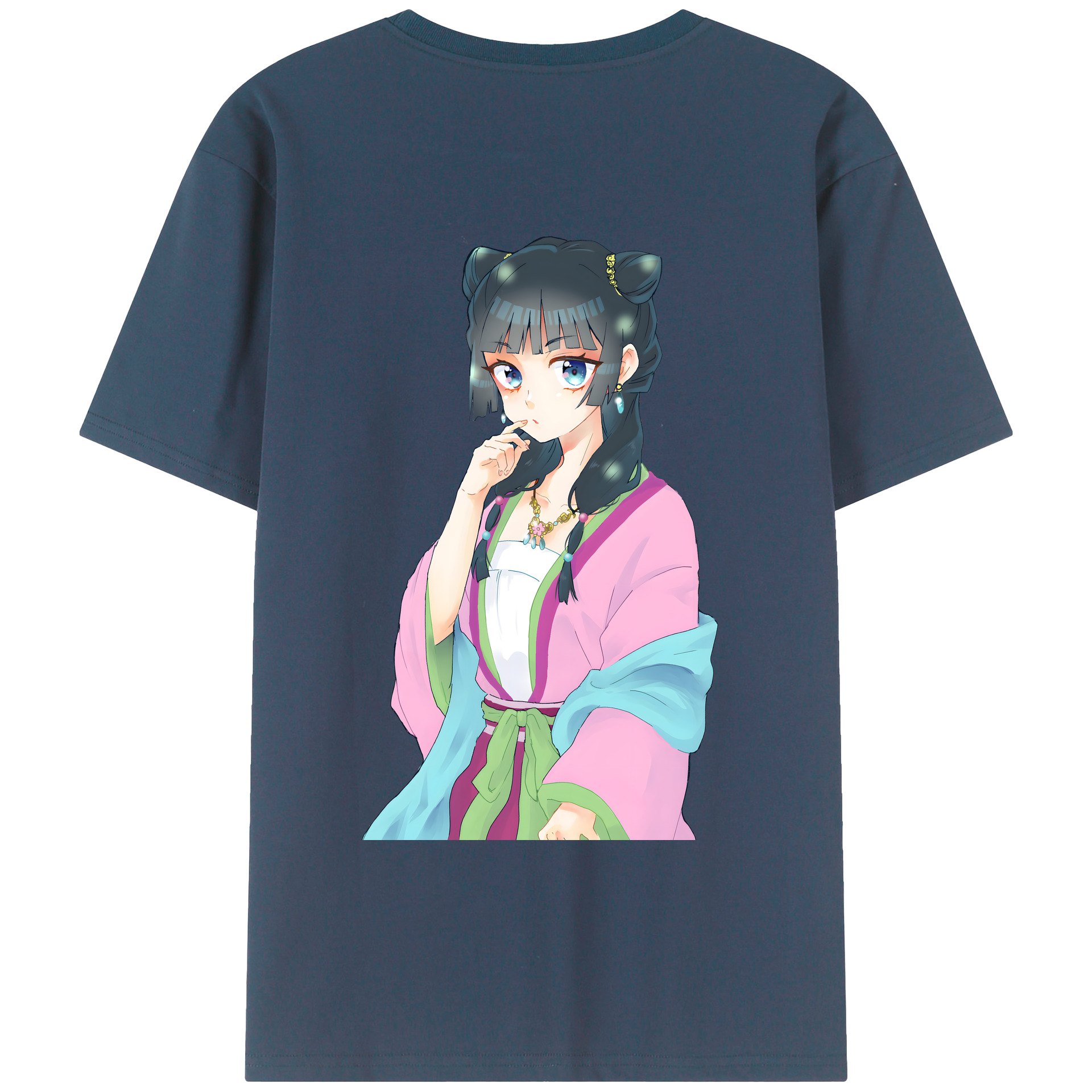 （画像用） 薬屋のひとりごと The Apothecary Diaries 綿100％ メンズ半袖Tシャツ（バックプリント） 通気性