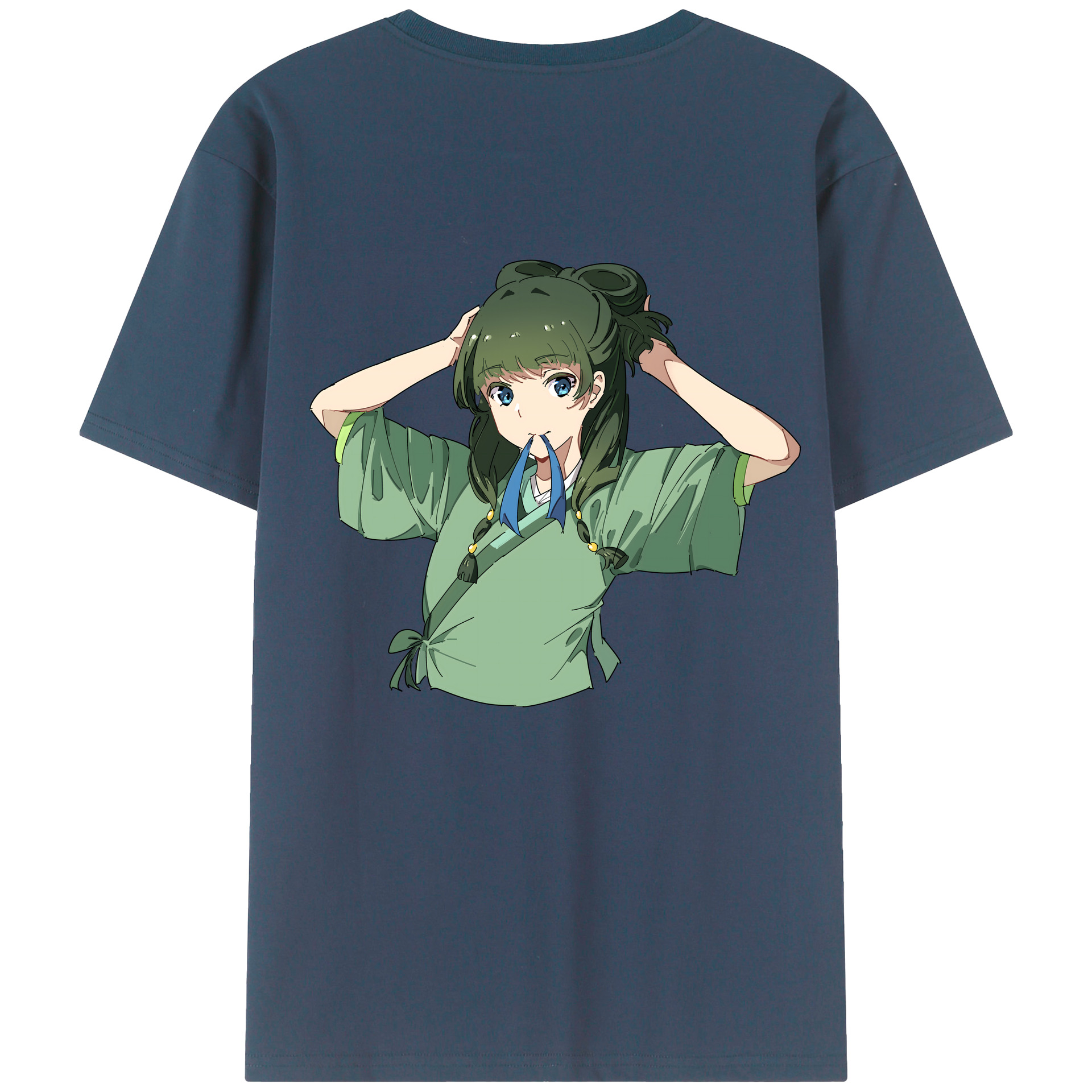 （画像用） 薬屋のひとりごと The Apothecary Diaries 綿100％ メンズ半袖Tシャツ（バックプリント） 通気性