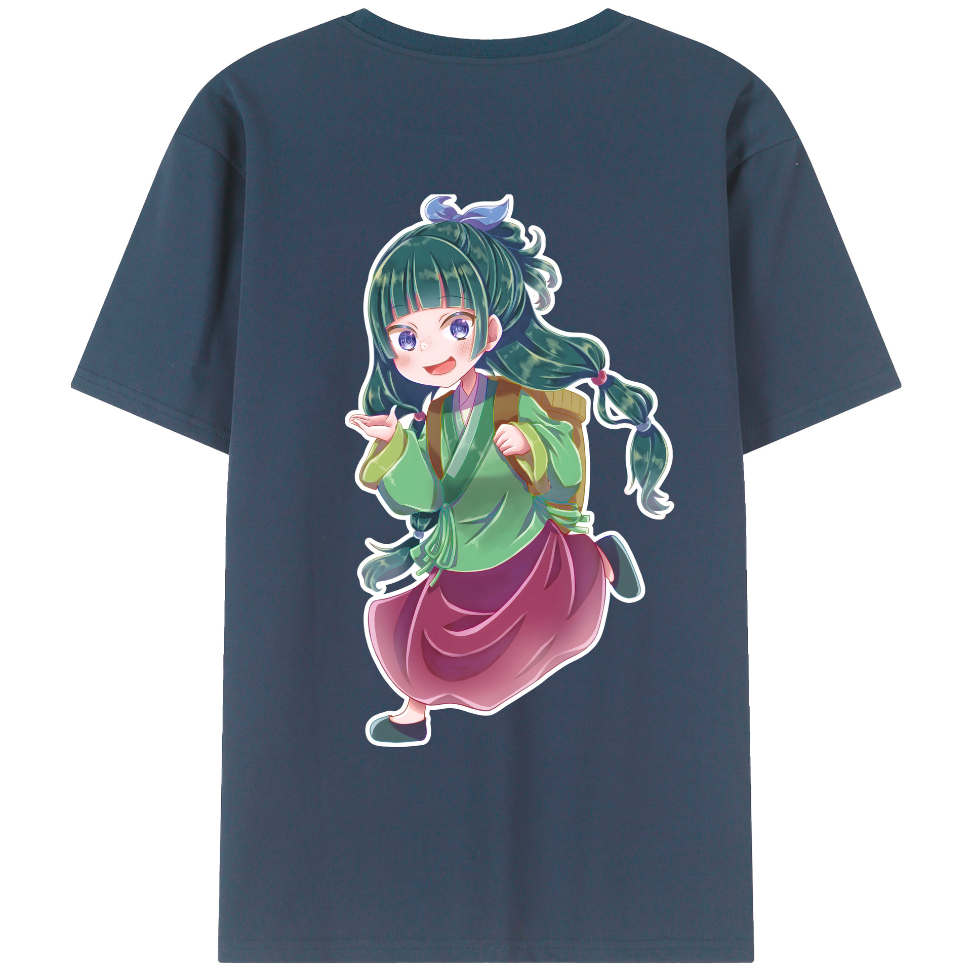 （画像用） 薬屋のひとりごと The Apothecary Diaries 綿100％ メンズ半袖Tシャツ（バックプリント） 通気性