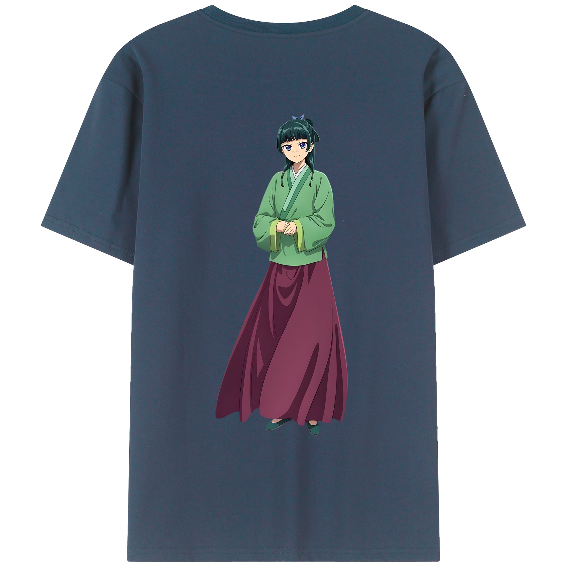 （画像用） 薬屋のひとりごと The Apothecary Diaries 綿100％ メンズ半袖Tシャツ（バックプリント） 通気性