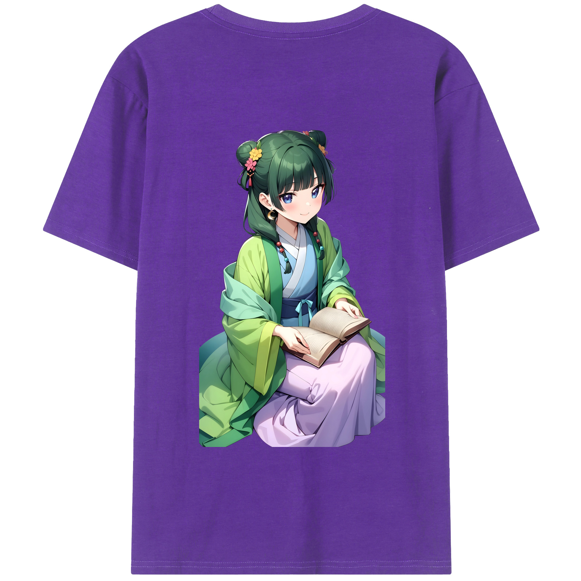 （画像用） 薬屋のひとりごと The Apothecary Diaries 綿100％ メンズ半袖Tシャツ（バックプリント） 通気性