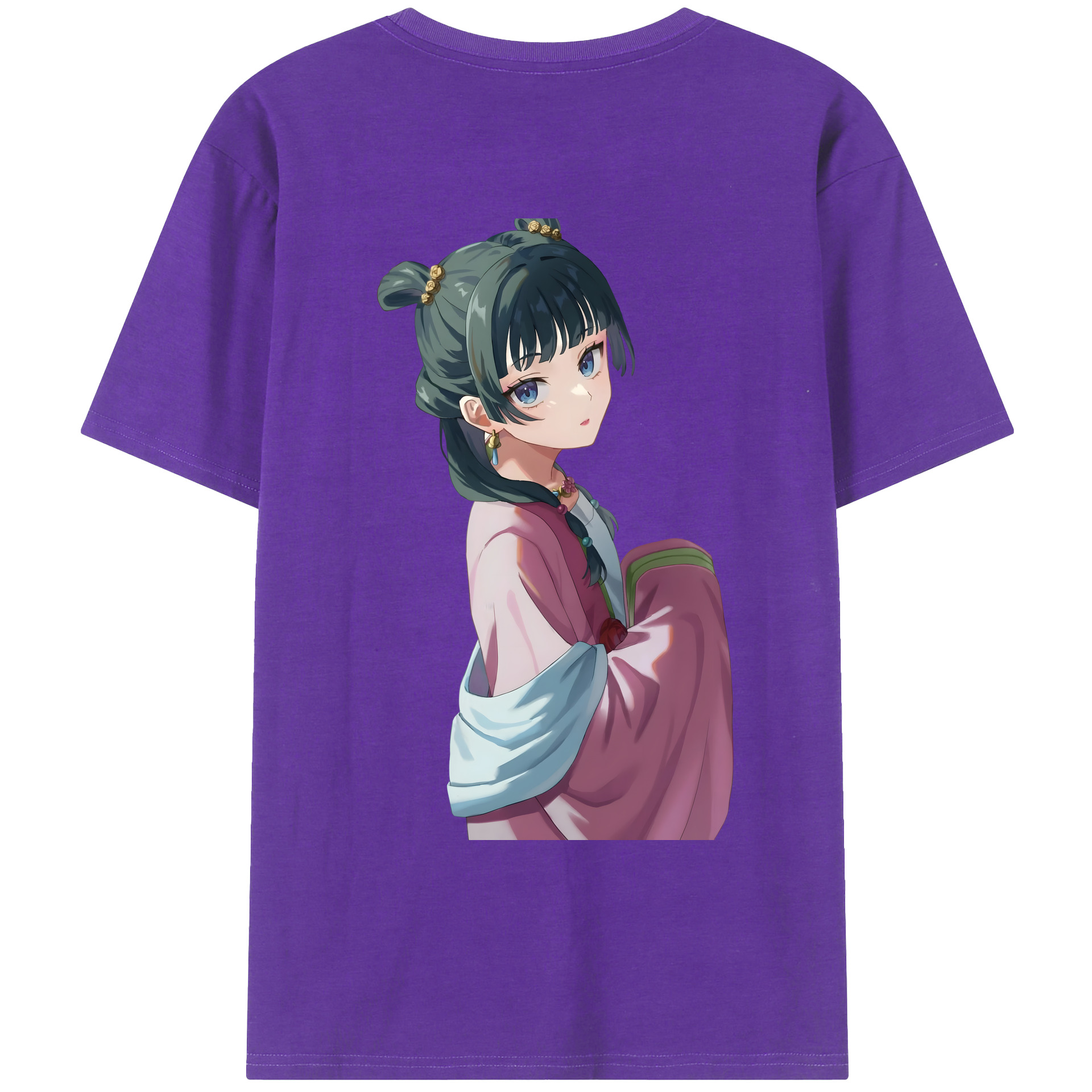 （画像用） 薬屋のひとりごと The Apothecary Diaries 綿100％ メンズ半袖Tシャツ（バックプリント） 通気性