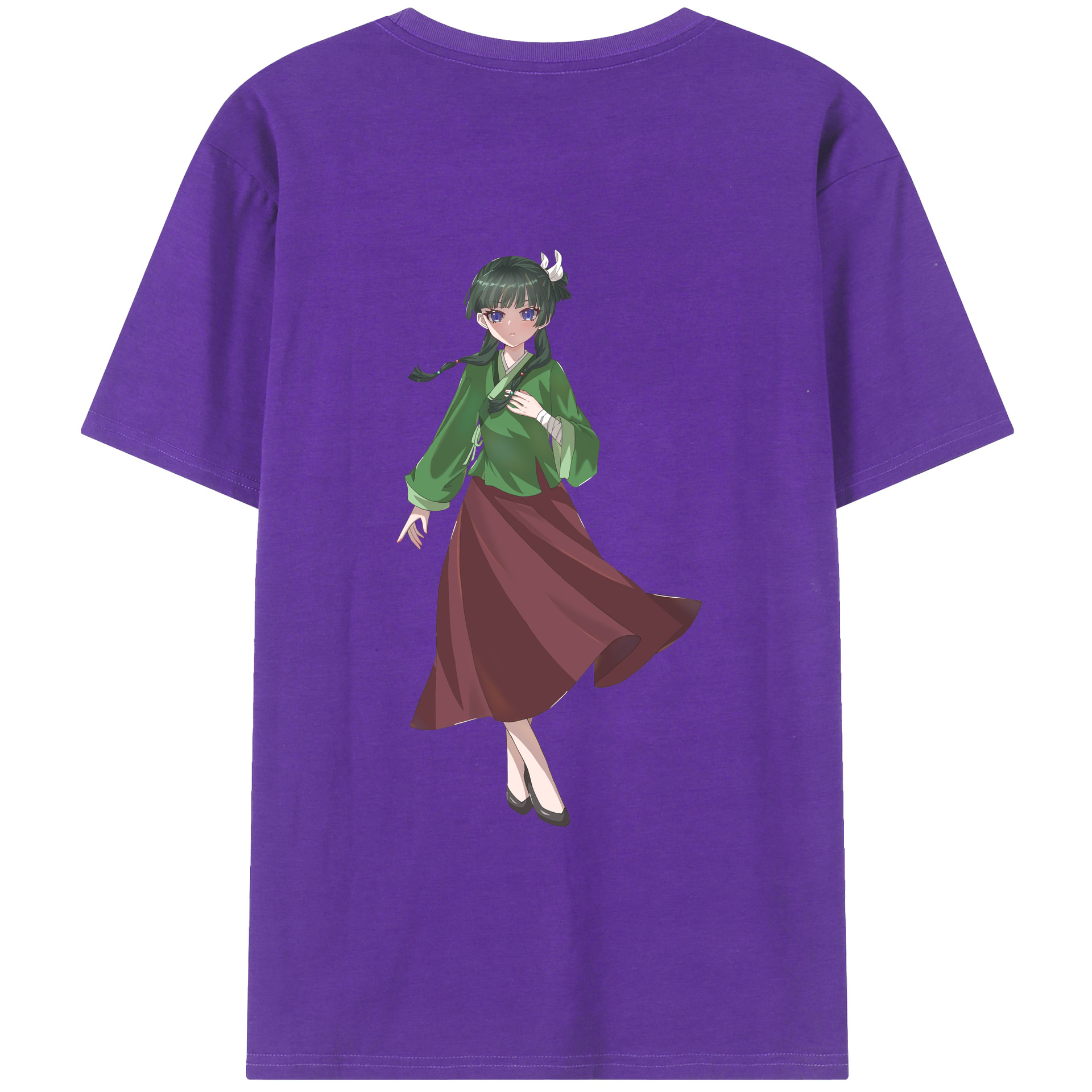 （画像用） 薬屋のひとりごと The Apothecary Diaries 綿100％ メンズ半袖Tシャツ（バックプリント） 通気性