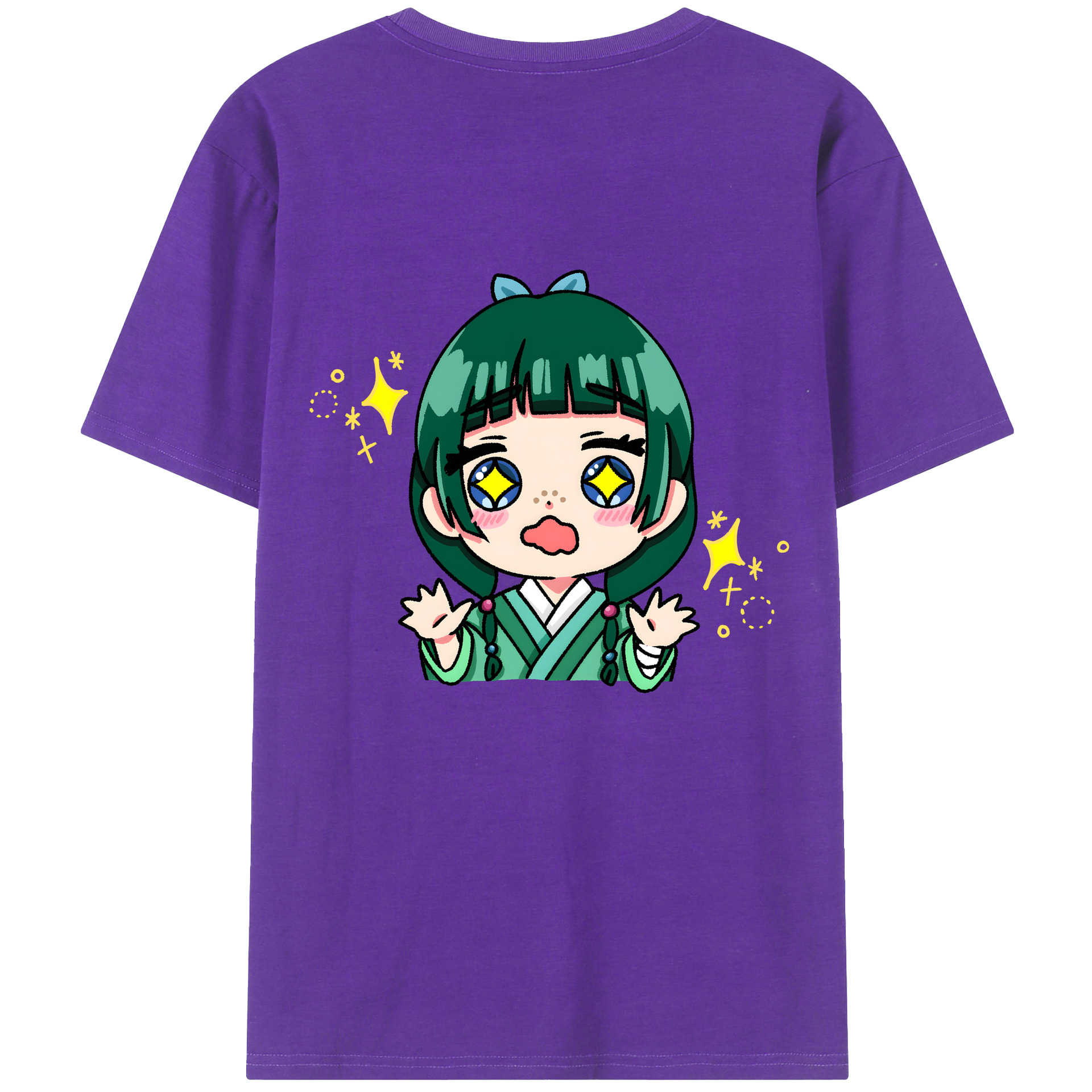 （画像用） 薬屋のひとりごと The Apothecary Diaries 綿100％ メンズ半袖Tシャツ（バックプリント） 通気性
