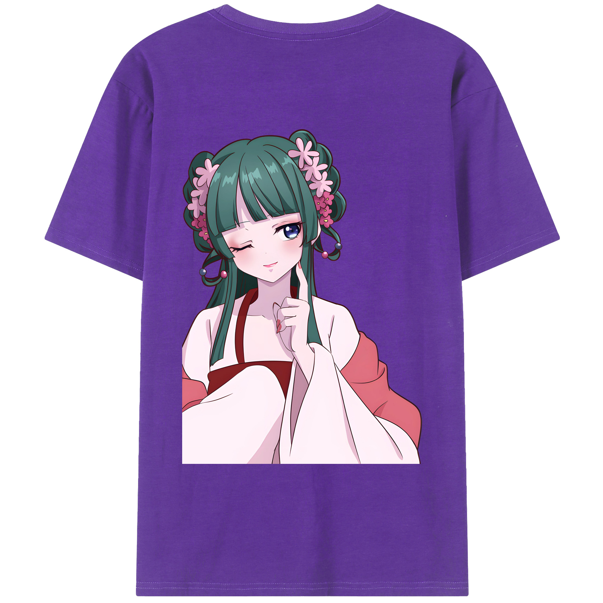 （画像用） 薬屋のひとりごと The Apothecary Diaries 綿100％ メンズ半袖Tシャツ（バックプリント） 通気性