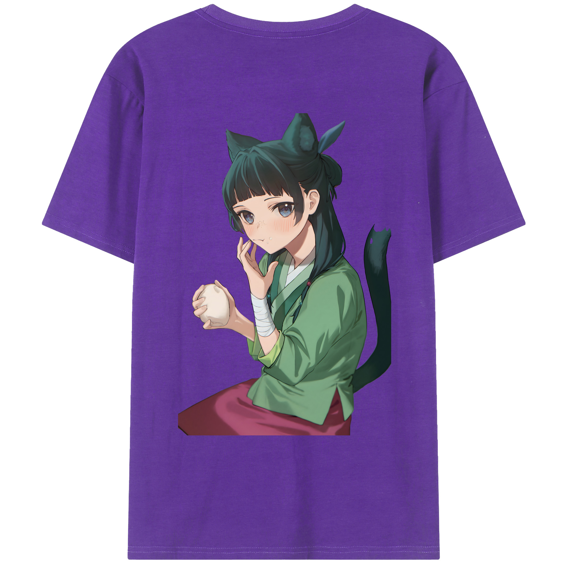 （画像用） 薬屋のひとりごと The Apothecary Diaries 綿100％ メンズ半袖Tシャツ（バックプリント） 通気性