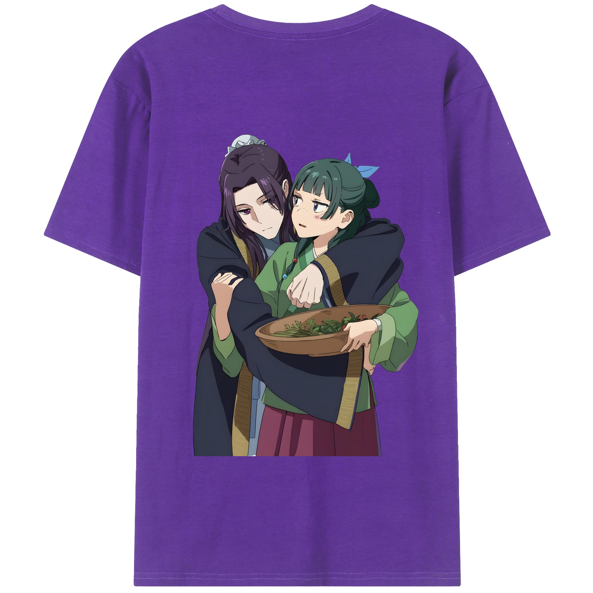 （画像用） 薬屋のひとりごと The Apothecary Diaries 綿100％ メンズ半袖Tシャツ（バックプリント） 通気性