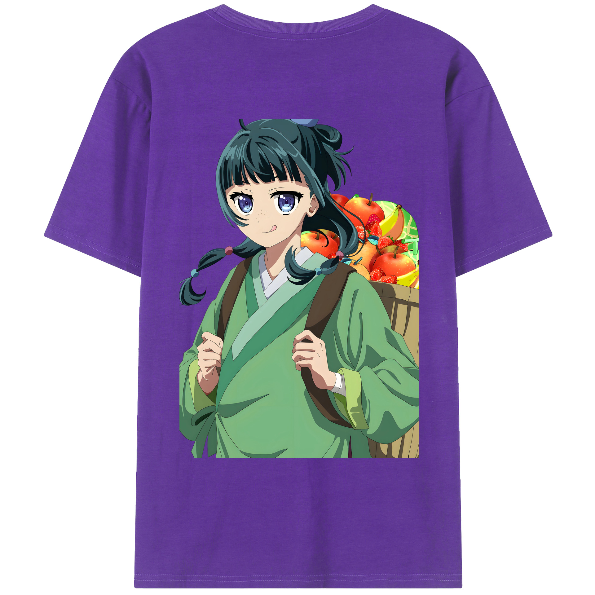 （画像用） 薬屋のひとりごと The Apothecary Diaries 綿100％ メンズ半袖Tシャツ（バックプリント） 通気性