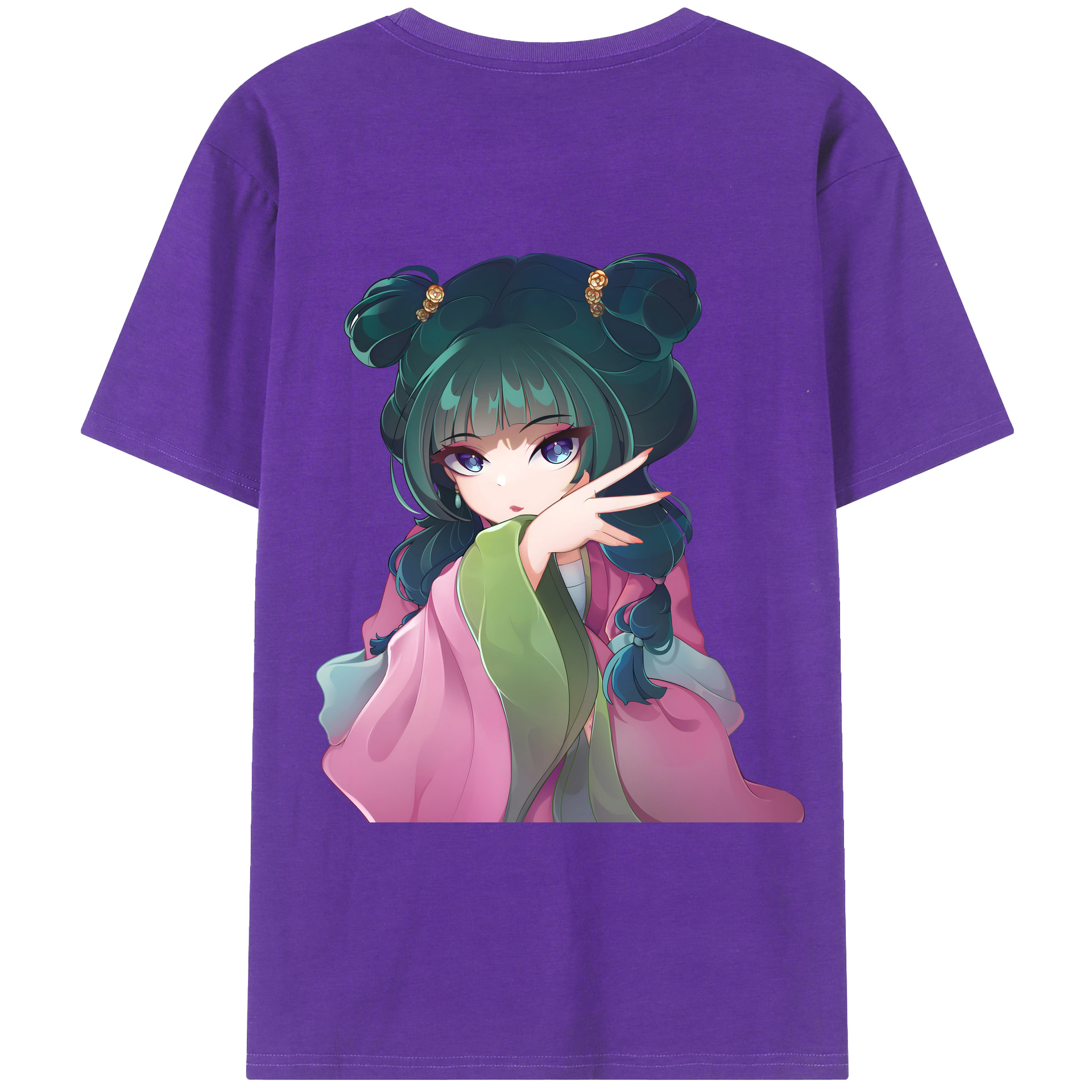 （画像用） 薬屋のひとりごと The Apothecary Diaries 綿100％ メンズ半袖Tシャツ（バックプリント） 通気性