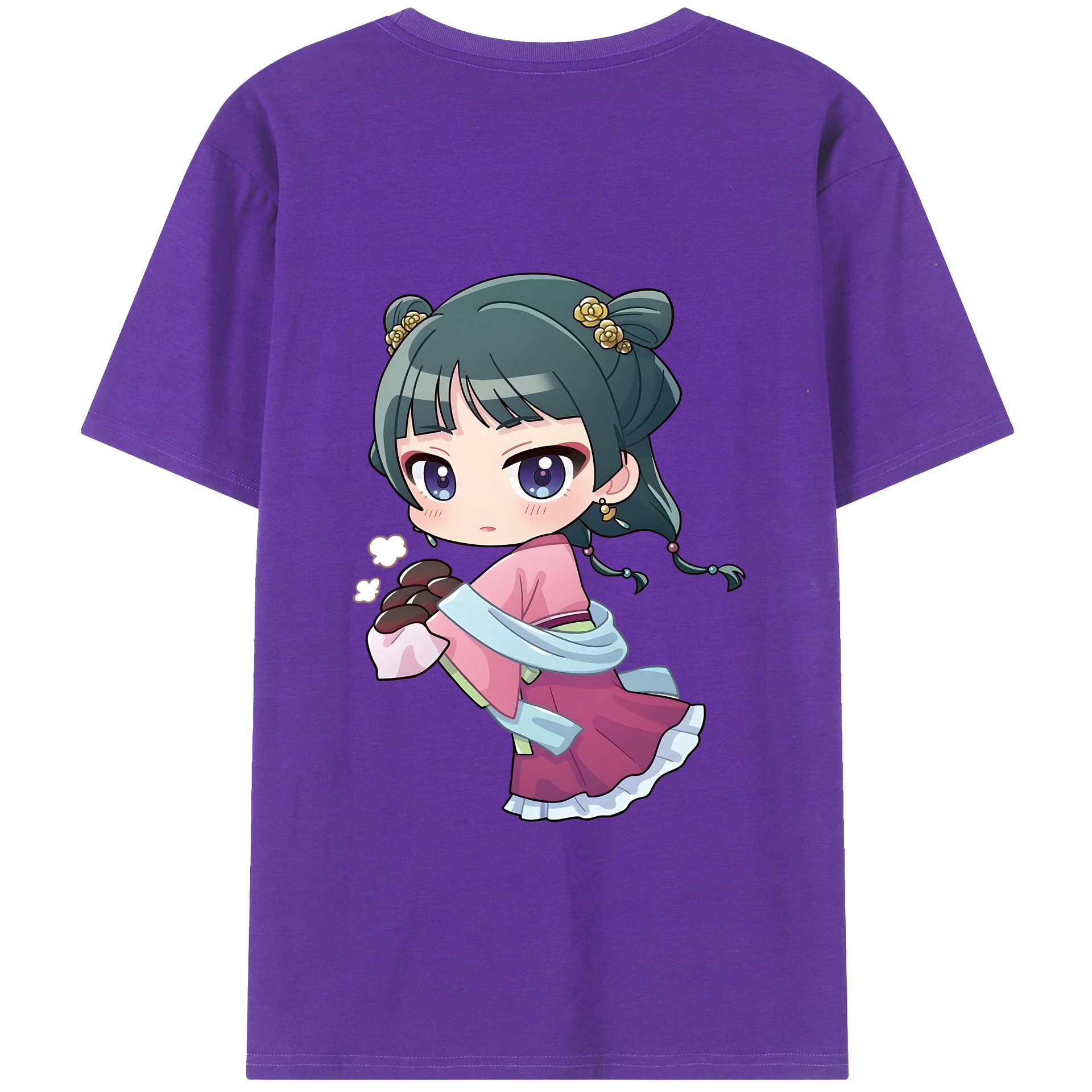 （画像用） 薬屋のひとりごと The Apothecary Diaries 綿100％ メンズ半袖Tシャツ（バックプリント） 通気性