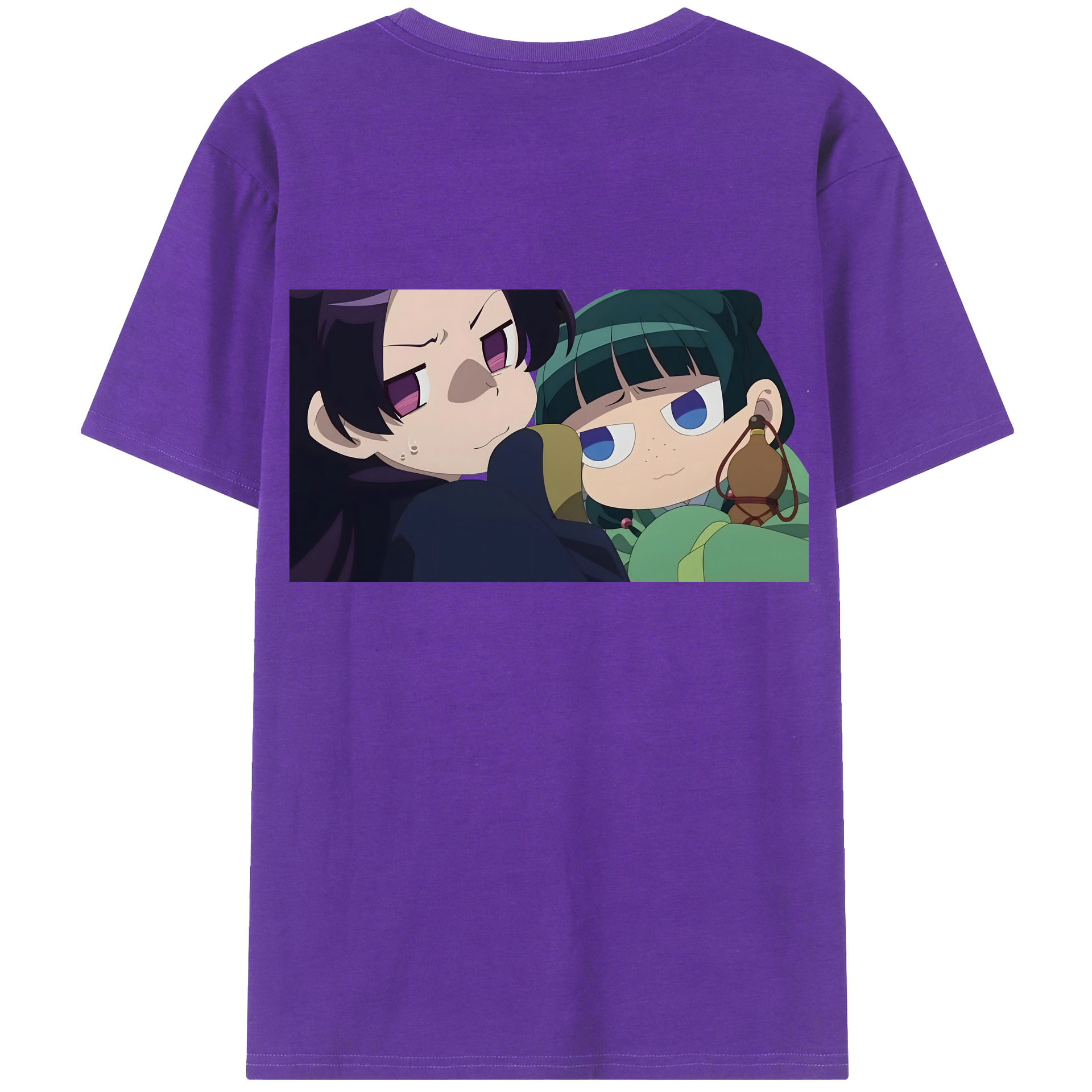 （画像用） 薬屋のひとりごと The Apothecary Diaries 綿100％ メンズ半袖Tシャツ（バックプリント） 通気性