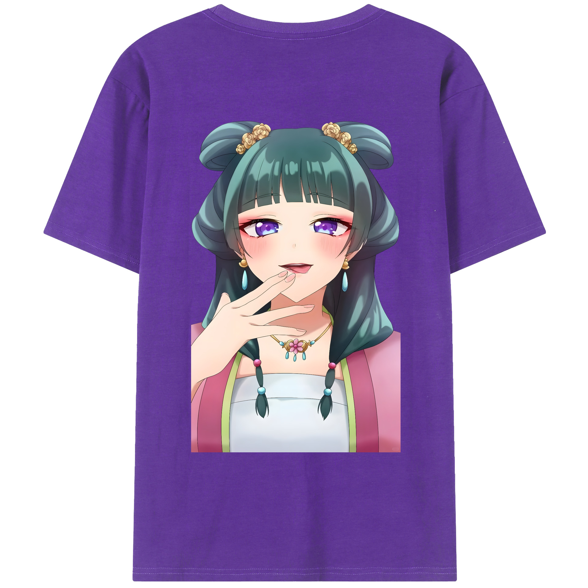 （画像用） 薬屋のひとりごと The Apothecary Diaries 綿100％ メンズ半袖Tシャツ（バックプリント） 通気性