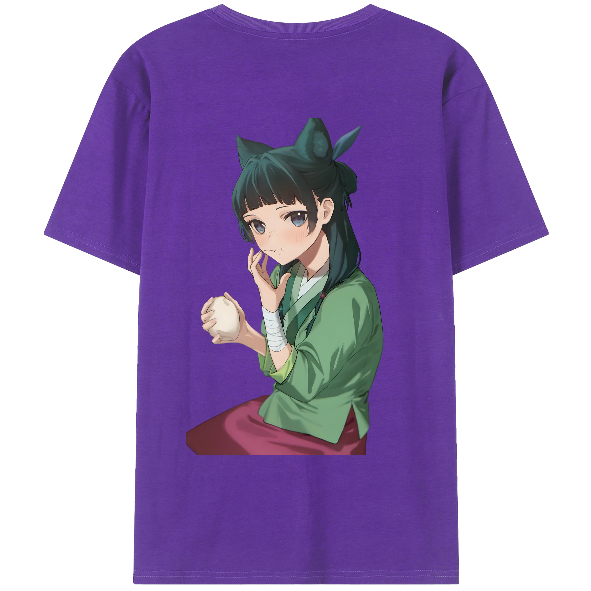 （画像用） 薬屋のひとりごと The Apothecary Diaries 綿100％ メンズ半袖Tシャツ（バックプリント） 通気性