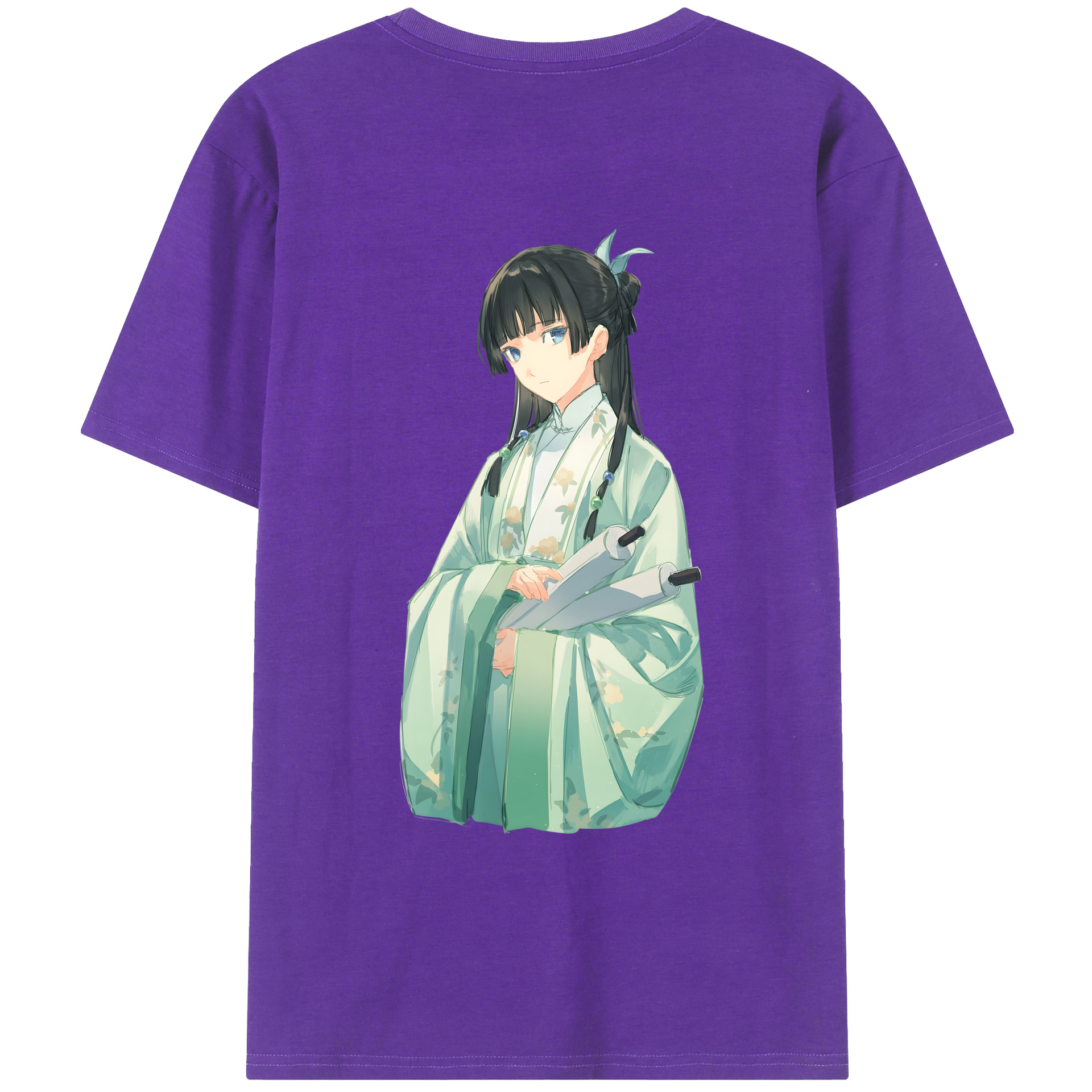（画像用） 薬屋のひとりごと The Apothecary Diaries 綿100％ メンズ半袖Tシャツ（バックプリント） 通気性