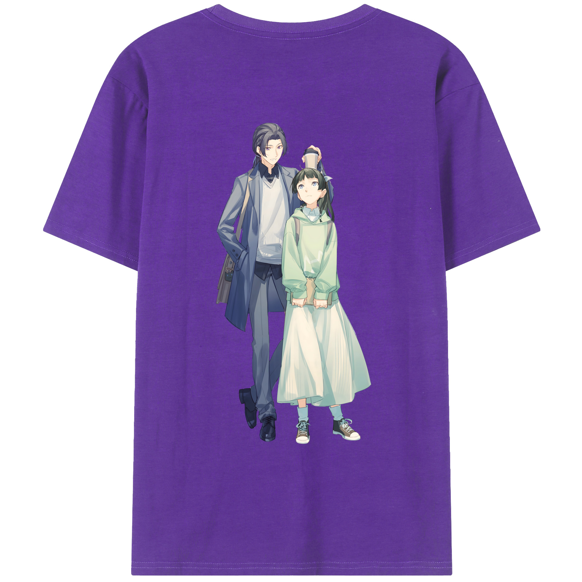 （画像用） 薬屋のひとりごと The Apothecary Diaries 綿100％ メンズ半袖Tシャツ（バックプリント） 通気性