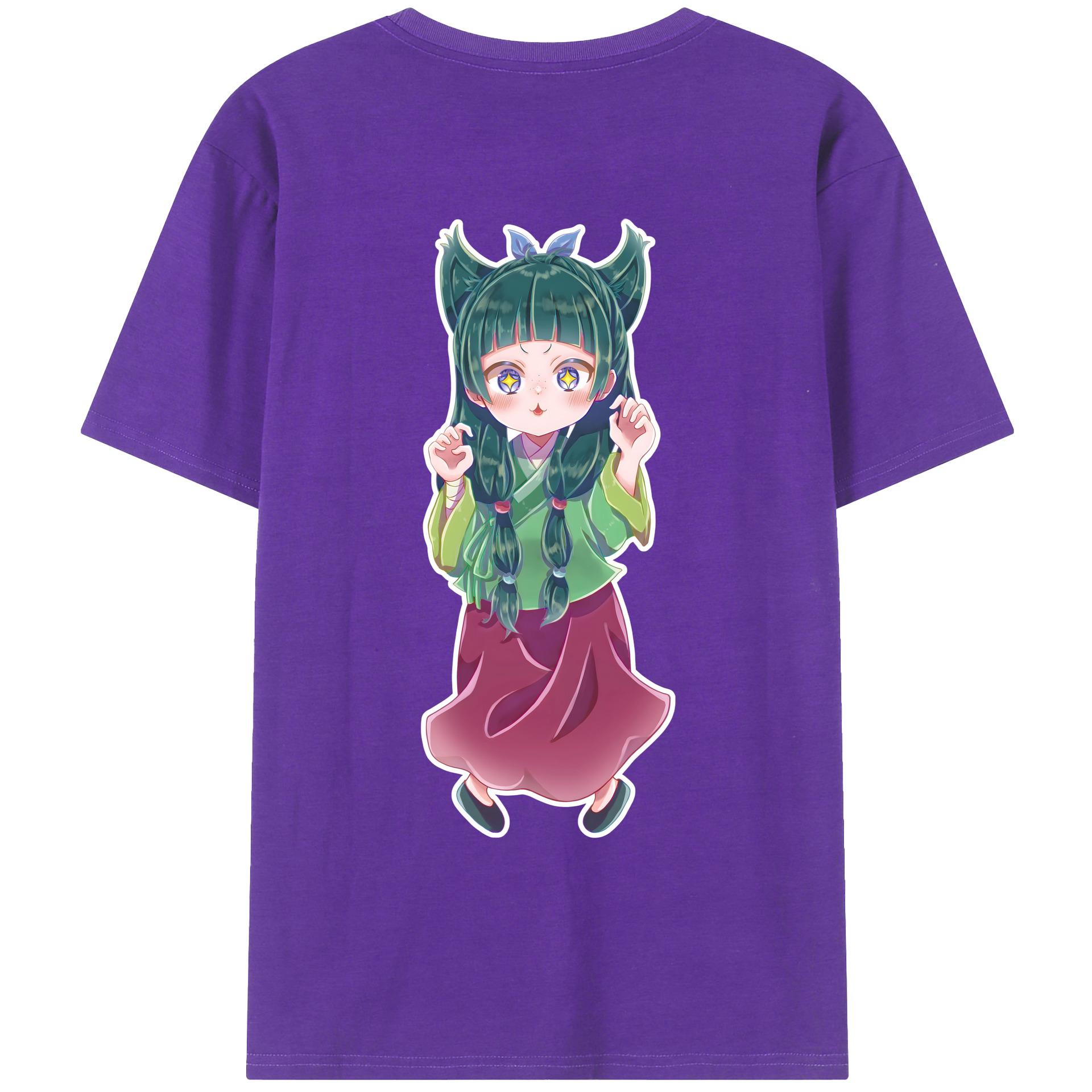 （画像用） 薬屋のひとりごと The Apothecary Diaries 綿100％ メンズ半袖Tシャツ（バックプリント） 通気性