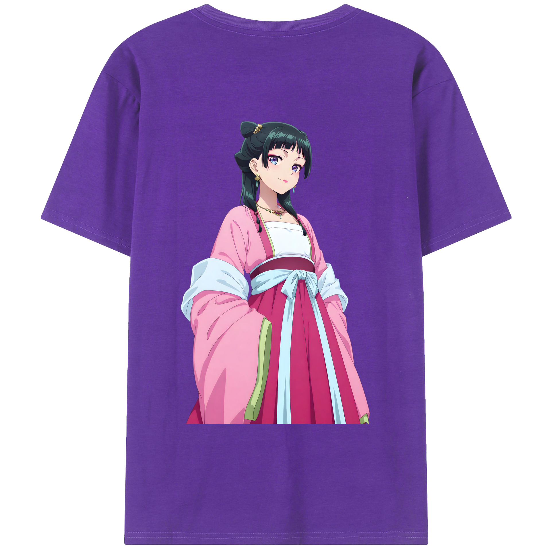 （画像用） 薬屋のひとりごと The Apothecary Diaries 綿100％ メンズ半袖Tシャツ（バックプリント） 通気性