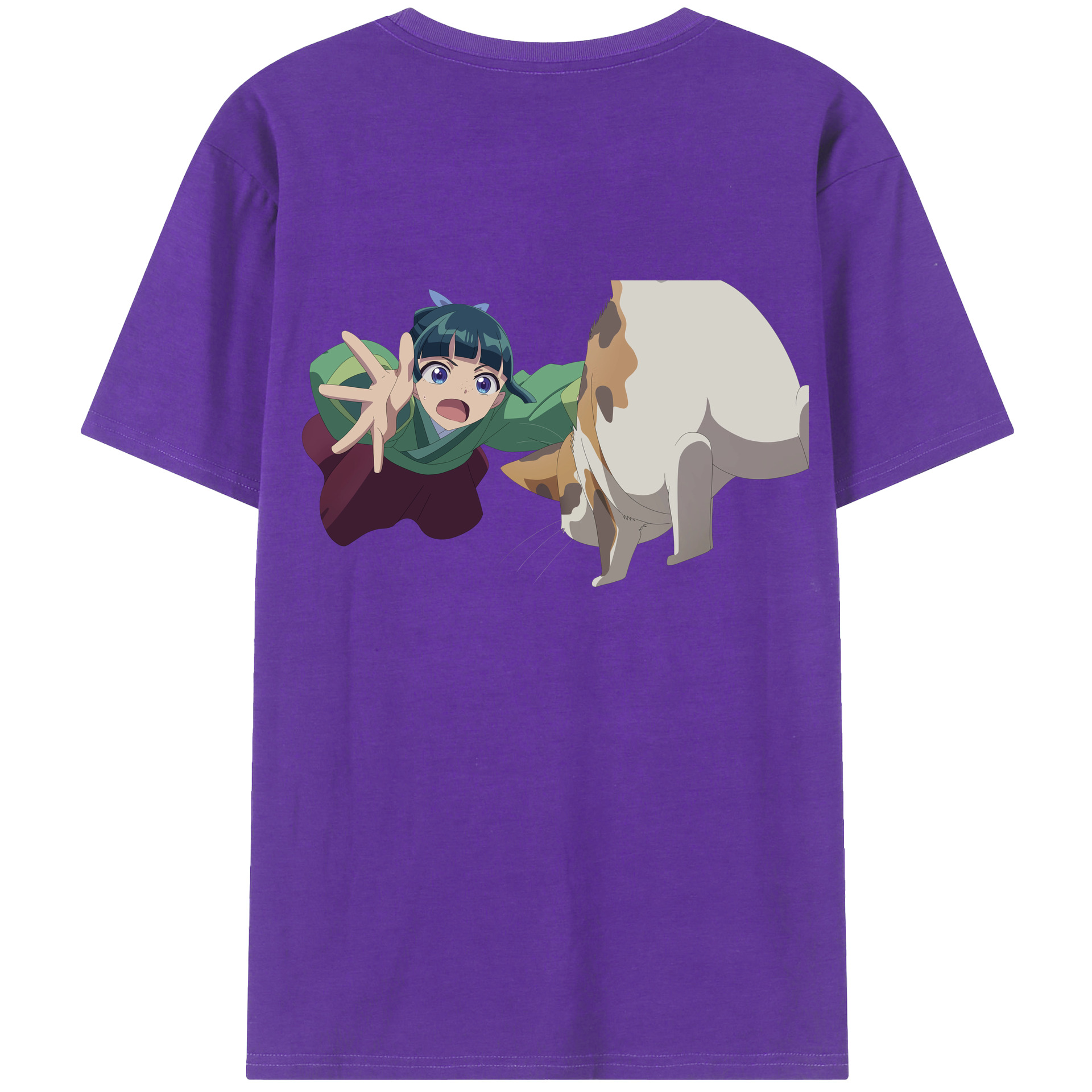 （画像用） 薬屋のひとりごと The Apothecary Diaries 綿100％ メンズ半袖Tシャツ（バックプリント） 通気性