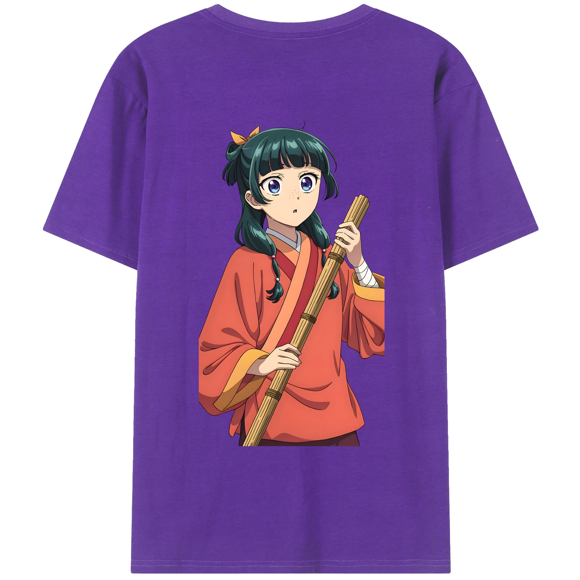 （画像用） 薬屋のひとりごと The Apothecary Diaries 綿100％ メンズ半袖Tシャツ（バックプリント） 通気性