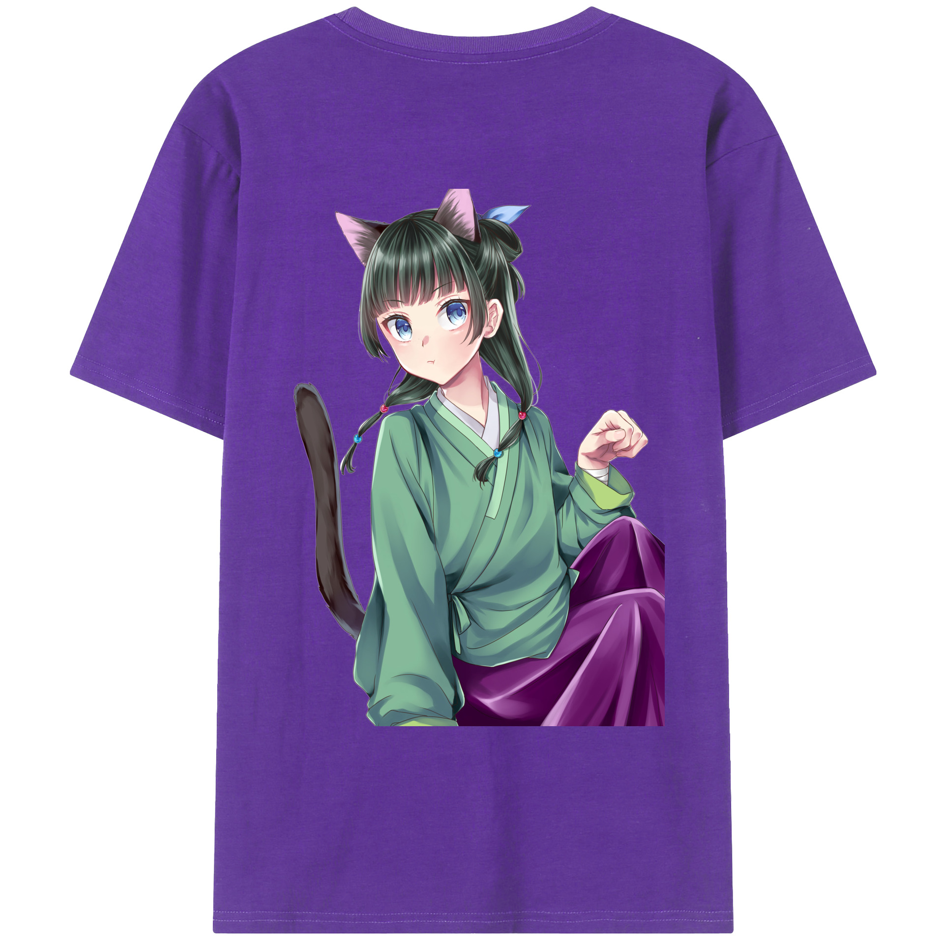 （画像用） 薬屋のひとりごと The Apothecary Diaries 綿100％ メンズ半袖Tシャツ（バックプリント） 通気性