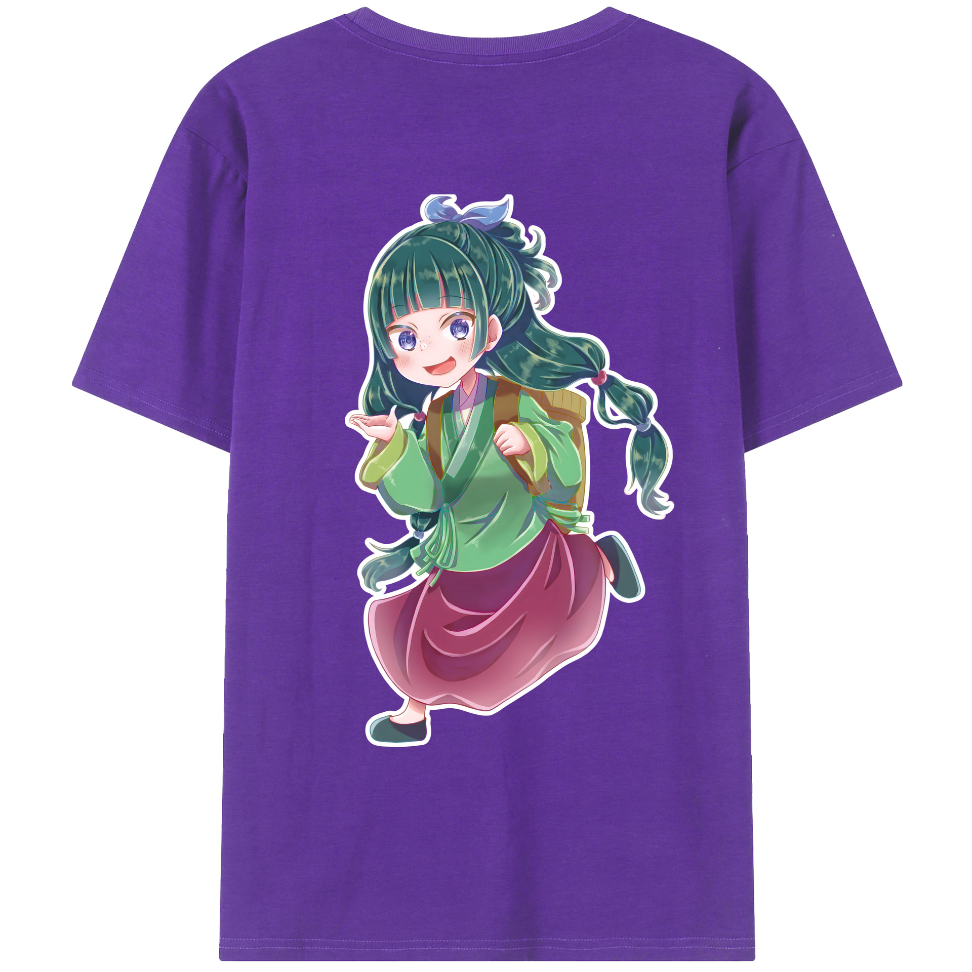 （画像用） 薬屋のひとりごと The Apothecary Diaries 綿100％ メンズ半袖Tシャツ（バックプリント） 通気性