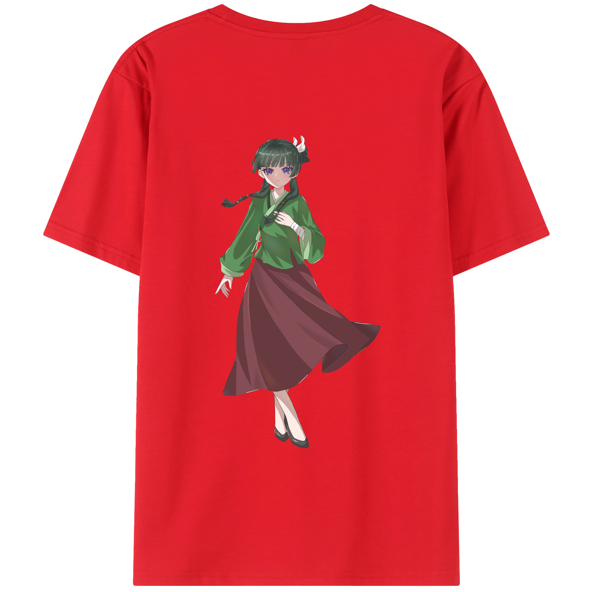 （画像用） 薬屋のひとりごと The Apothecary Diaries 綿100％ メンズ半袖Tシャツ（バックプリント） 通気性