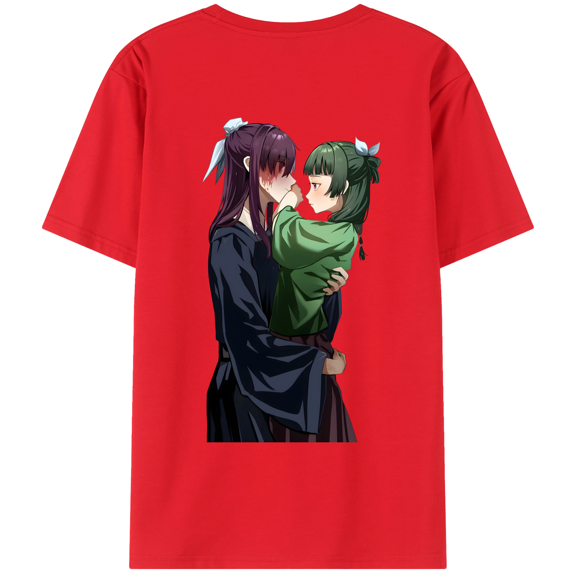 （画像用） 薬屋のひとりごと The Apothecary Diaries 綿100％ メンズ半袖Tシャツ（バックプリント） 通気性
