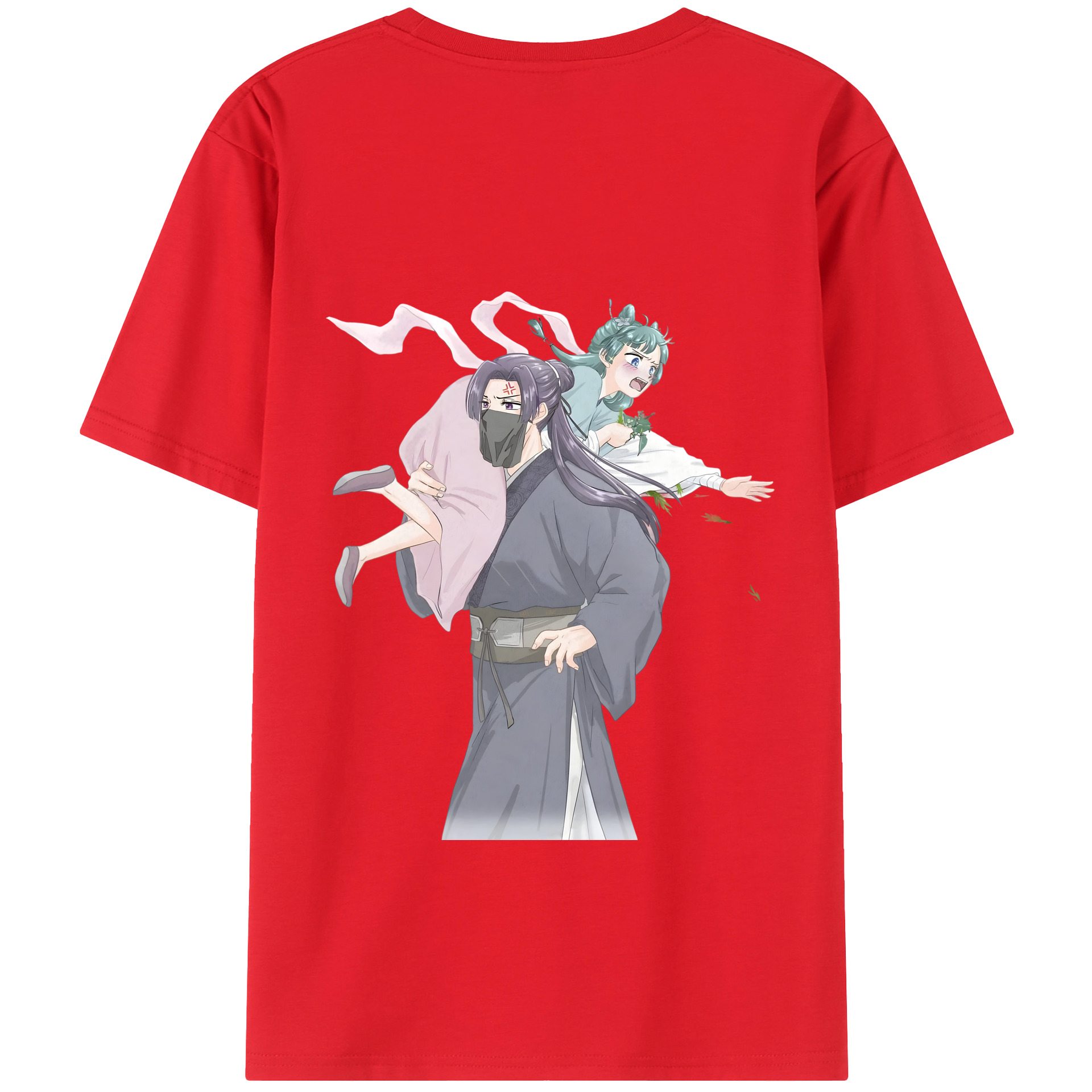 （画像用） 薬屋のひとりごと The Apothecary Diaries 綿100％ メンズ半袖Tシャツ（バックプリント） 通気性